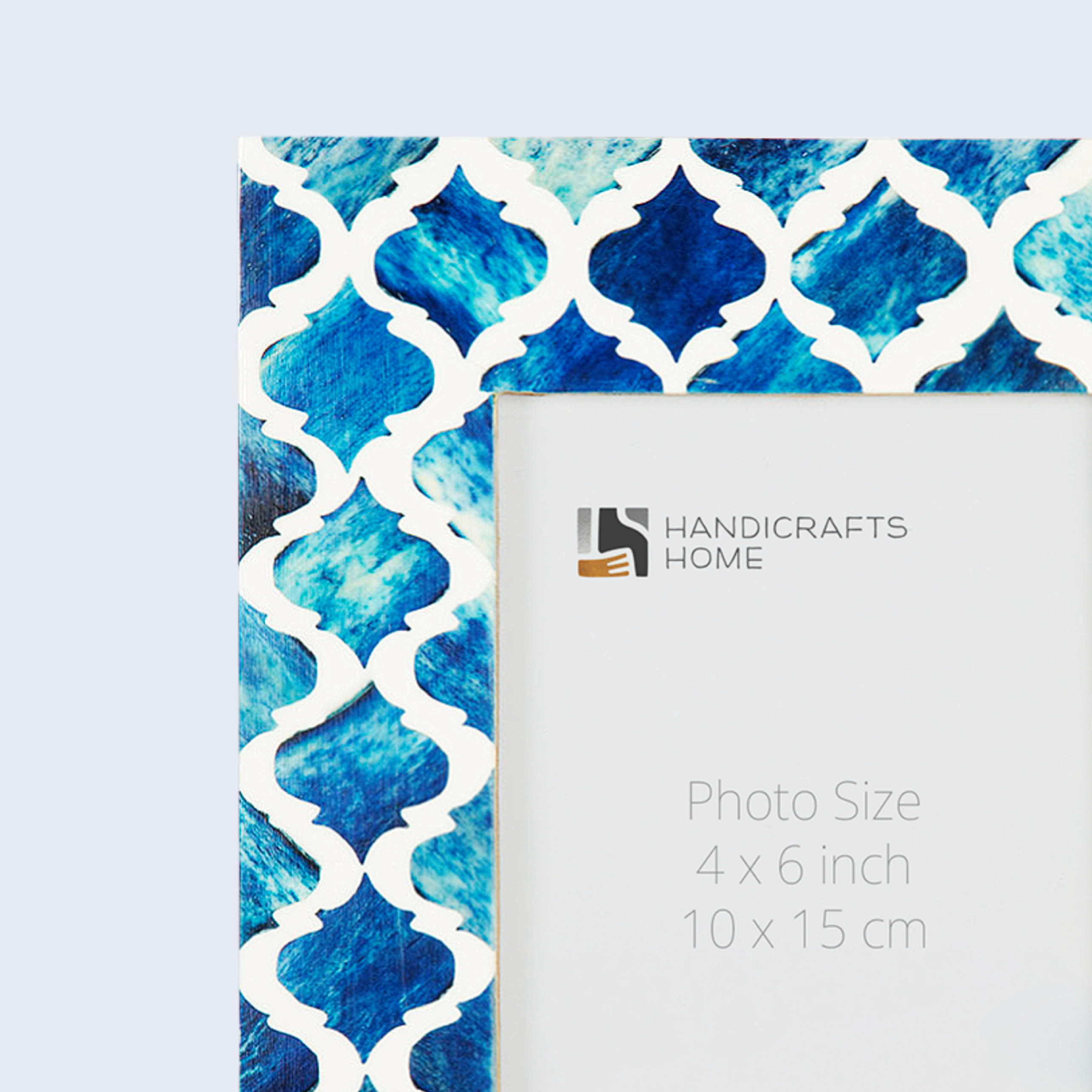 Picture Frames Moroccan Pattern Bone & Resin Inlay Collection in 5 Color Options | 1.5" Border Width