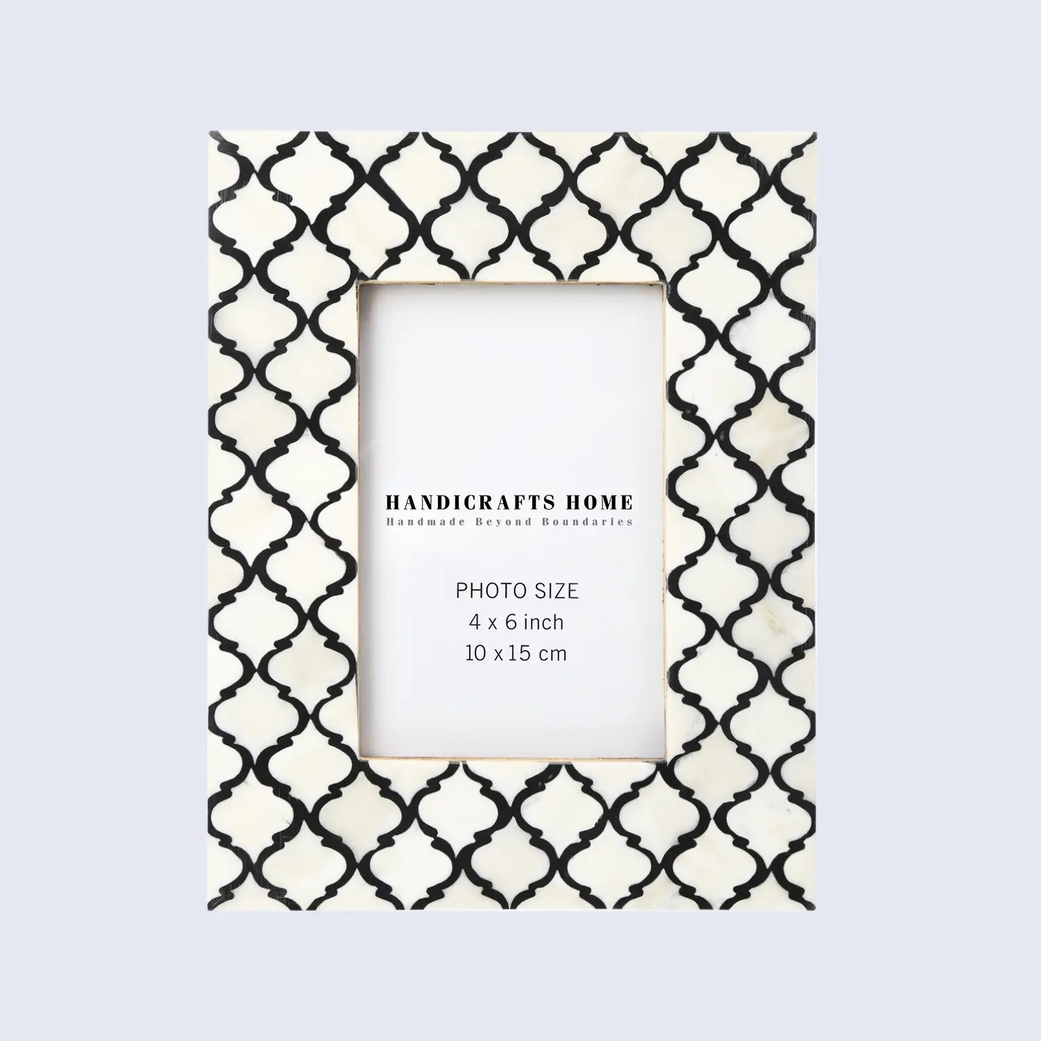 Picture Frames Moroccan Pattern Bone & Resin Inlay Collection in 5 Color Options | 1.75" Border Width