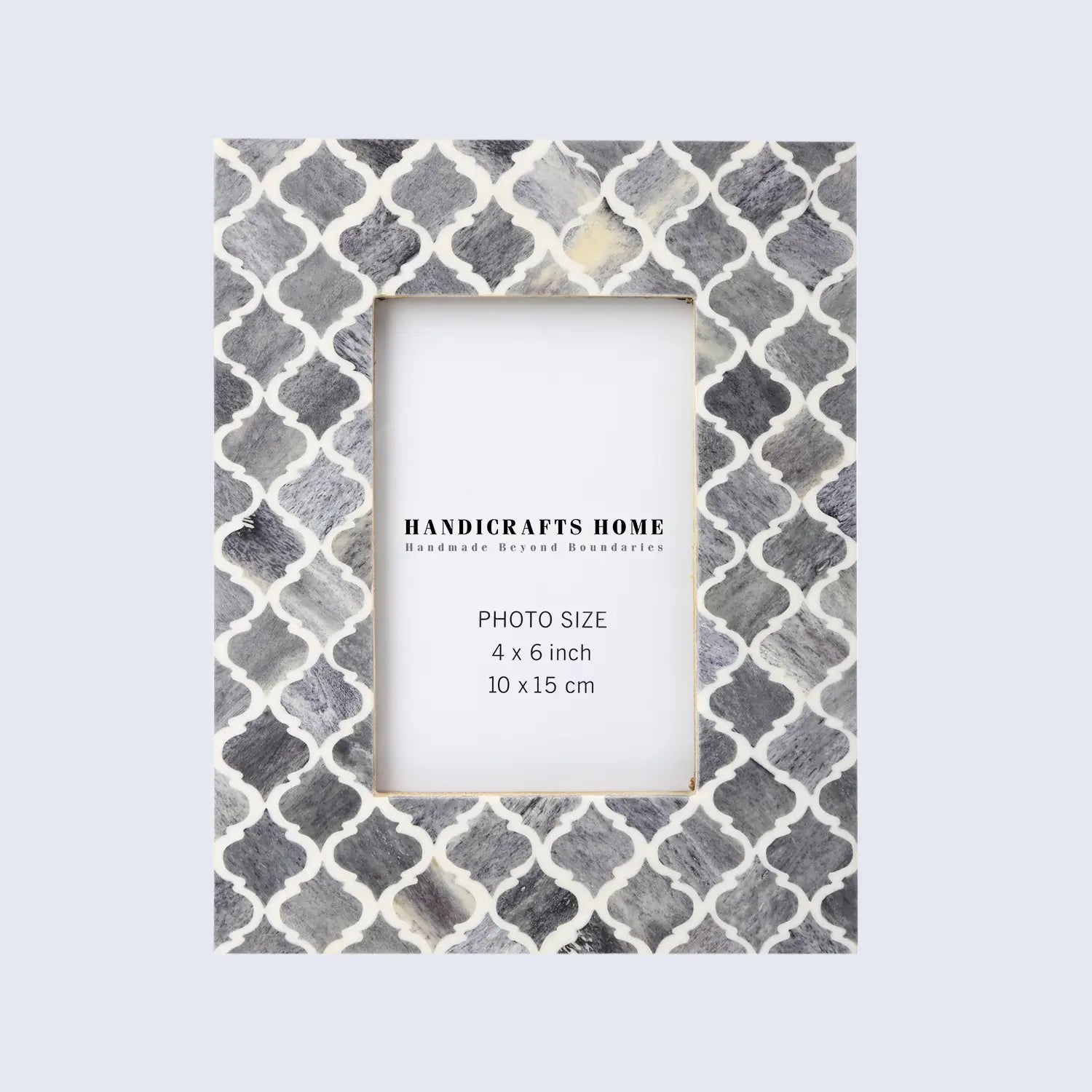 Picture Frames Moroccan Pattern Bone & Resin Inlay Collection in 5 Color Options | 1.75" Border Width