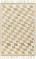 Tiria Diamond Checkered Jute Tasseled Rug