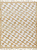 Tiria Diamond Checkered Jute Tasseled Rug