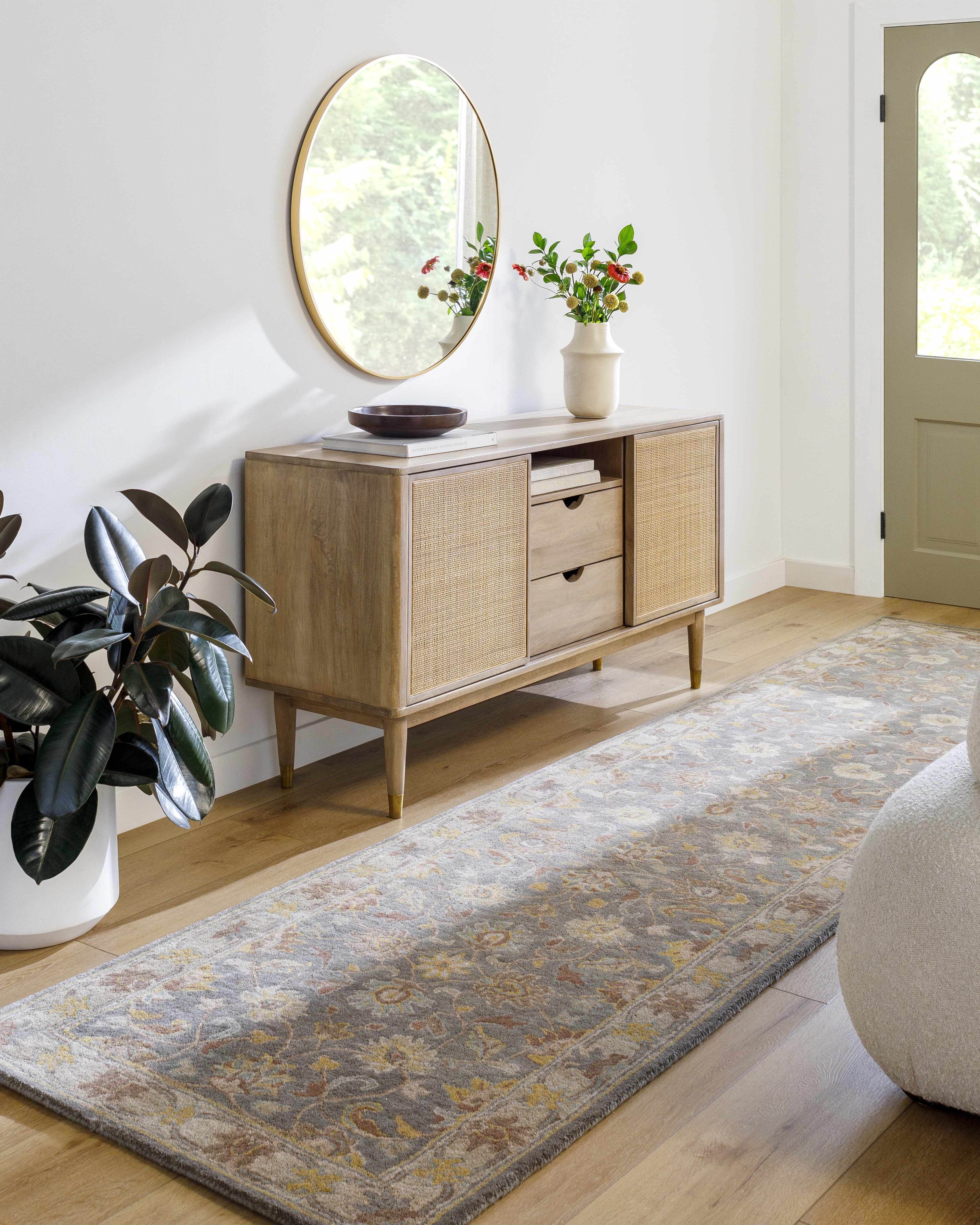 Cherryfield Hand Tufted Taupe Wool Rug