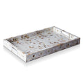 Decorative Tray Discovery Jewel Grande Pattern Mother of Pearl & Resin Inlay Collection in 2 Sizes