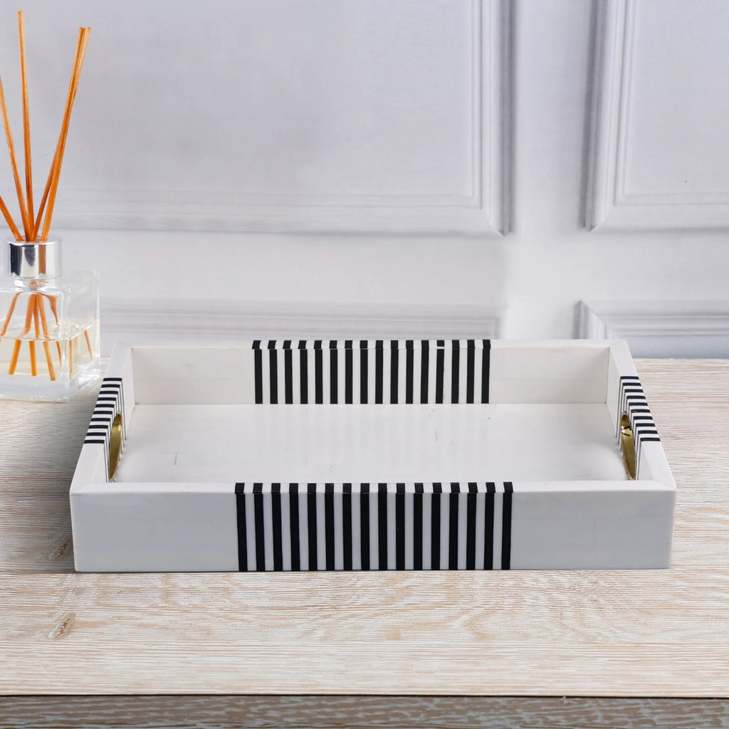 Decorative Tray Optique Reflect Pattern Resin Inlay Collection in 11x17