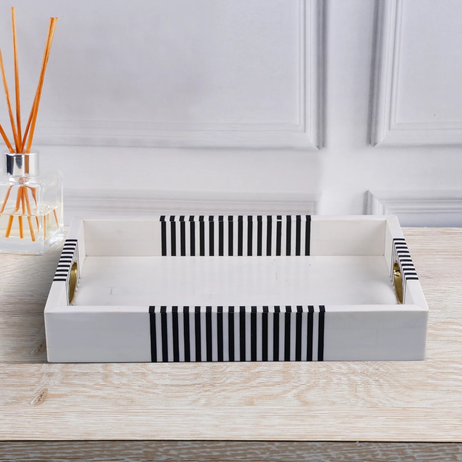 Decorative Tray Optique Reflect Pattern Resin Inlay Collection in 11x17