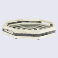 Decorative Tray Athens Dionysis Pattern Bone Inlay Collection in 12x12 inches
