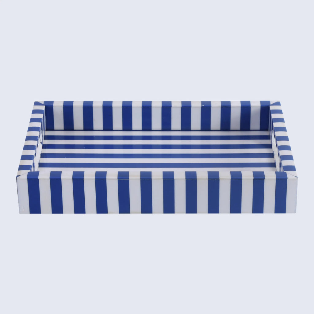 Decorative Trays Riviera Elance Pattern Wood & Resin Inlay Collection in 12x8