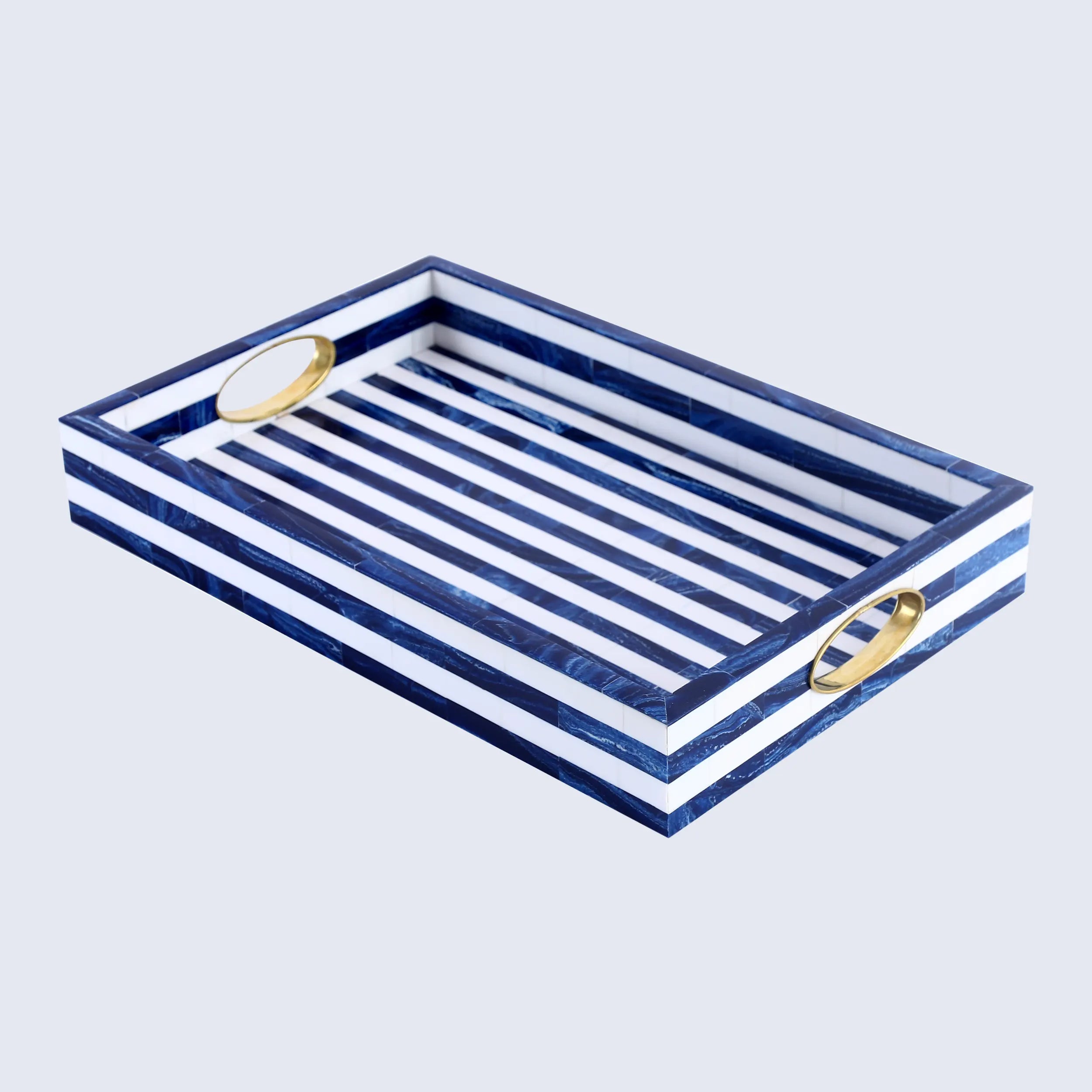 Decorative Trays Optique Madrid Pattern Resin Inlay Collection in 11x17