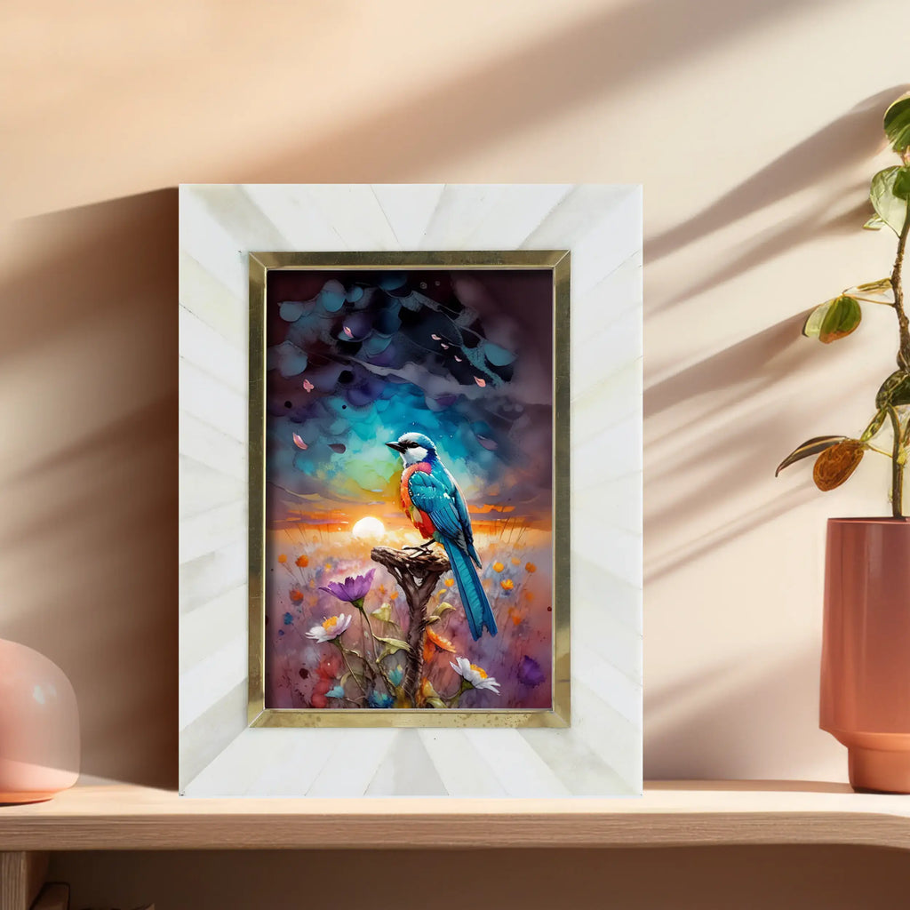 Picture Frames West Coast Monica Pattern Bone Inlay Collection in 2 Sizes