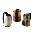 Horn Whiskey Mugs Pack 3 - Holds Upto 6.5 oz, Natural