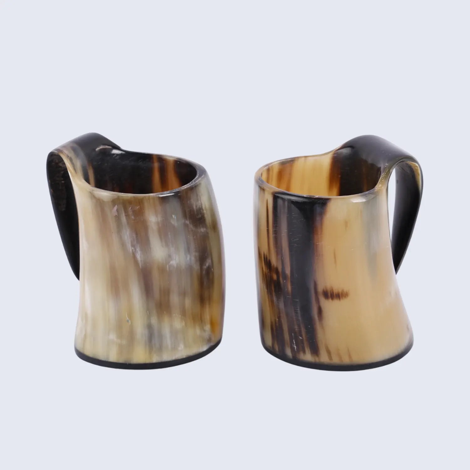 Horn Whiskey Mugs Pack 5 - Holds Upto 6.5 oz, Natural