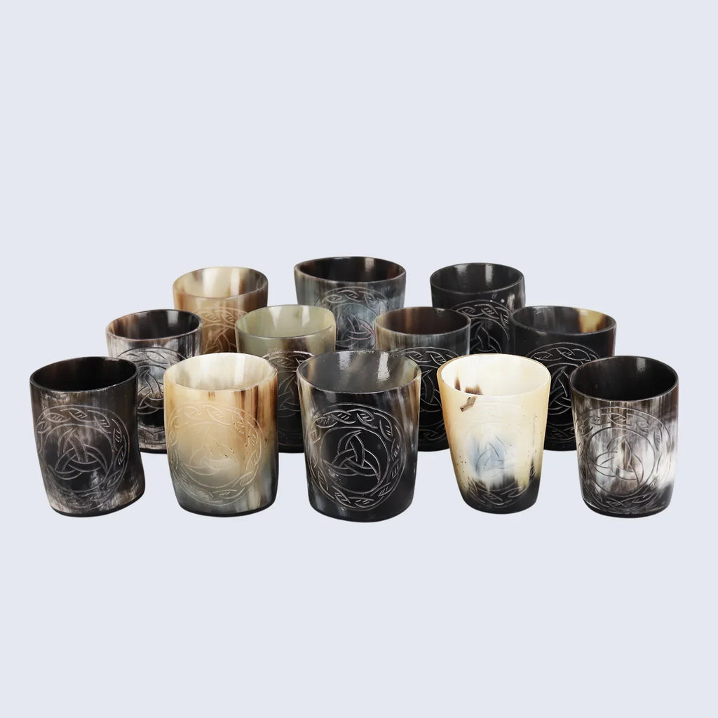 Horn Whiskey Shot Glasses Pack (4,8 & 12) – Hold Up to 6.5oz, Eternal