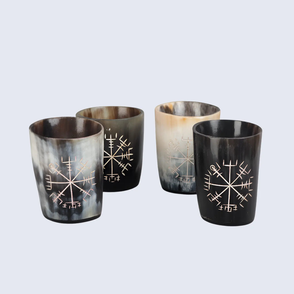 Horn Whiskey Shot Glasses Pack (4,8 & 12) – Hold Up to 6.5oz, Wayfinder