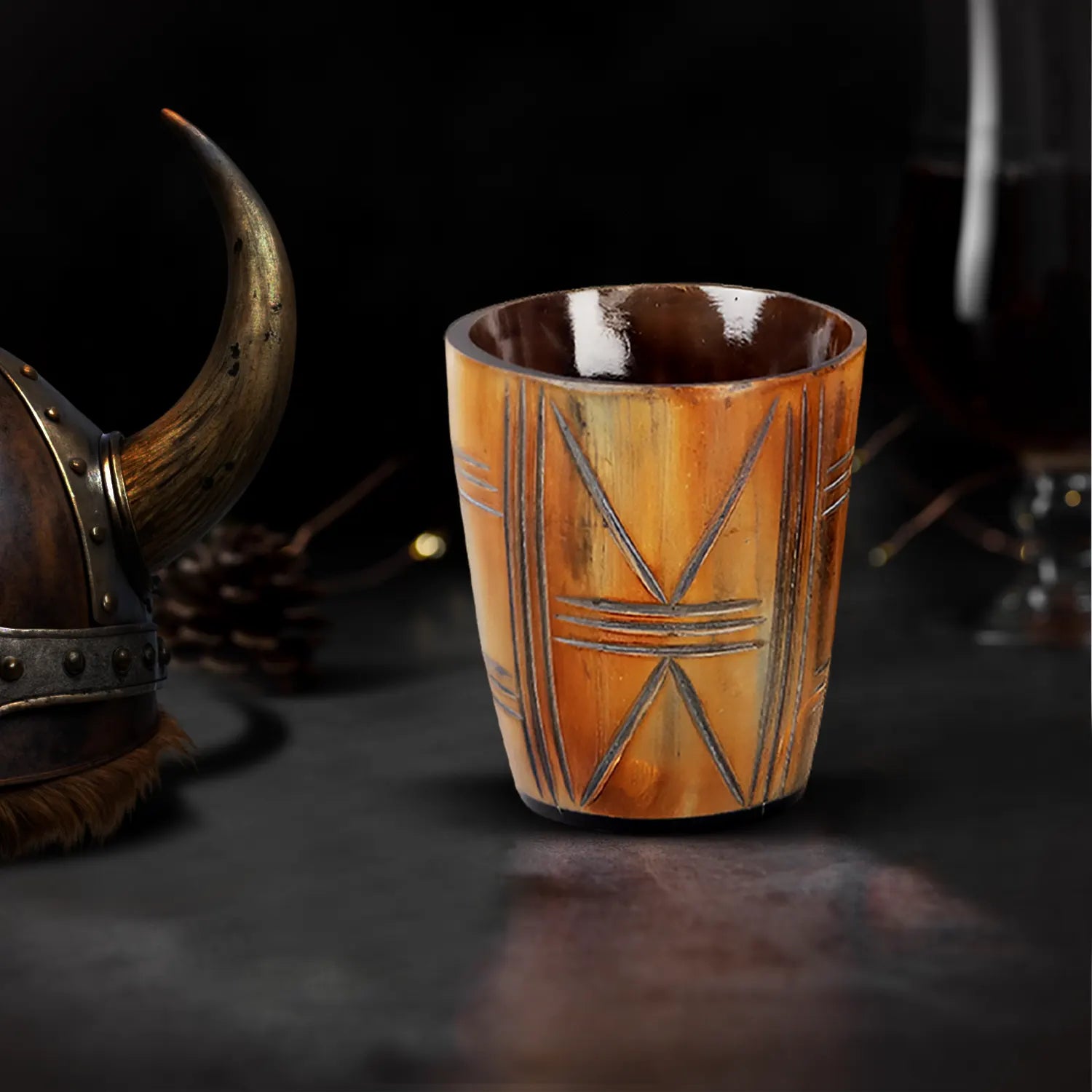 Horn Whiskey Shot Glasses Pack (4,8 & 12) – Hold Up to 6.5oz, Crossroad