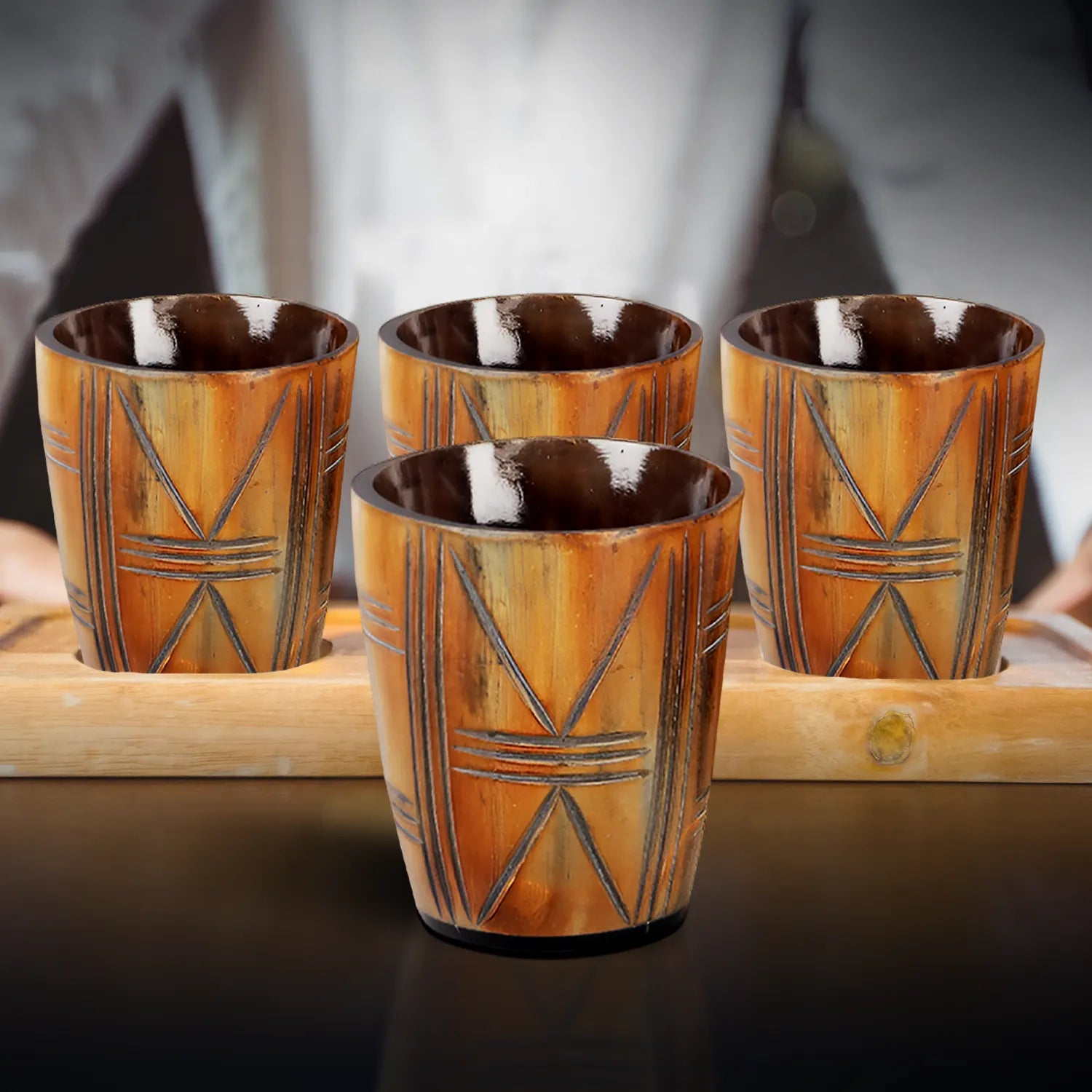 Horn Whiskey Shot Glasses Pack (4,8 & 12) – Hold Up to 6.5oz, Crossroad