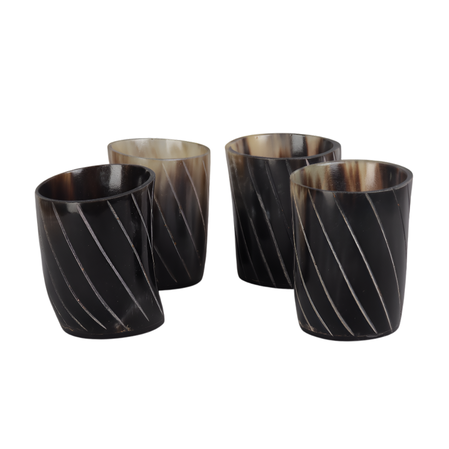 Horn Whiskey Shot Glasses Pack (4,8 & 12) – Hold Up to 6.5oz, Crisscross