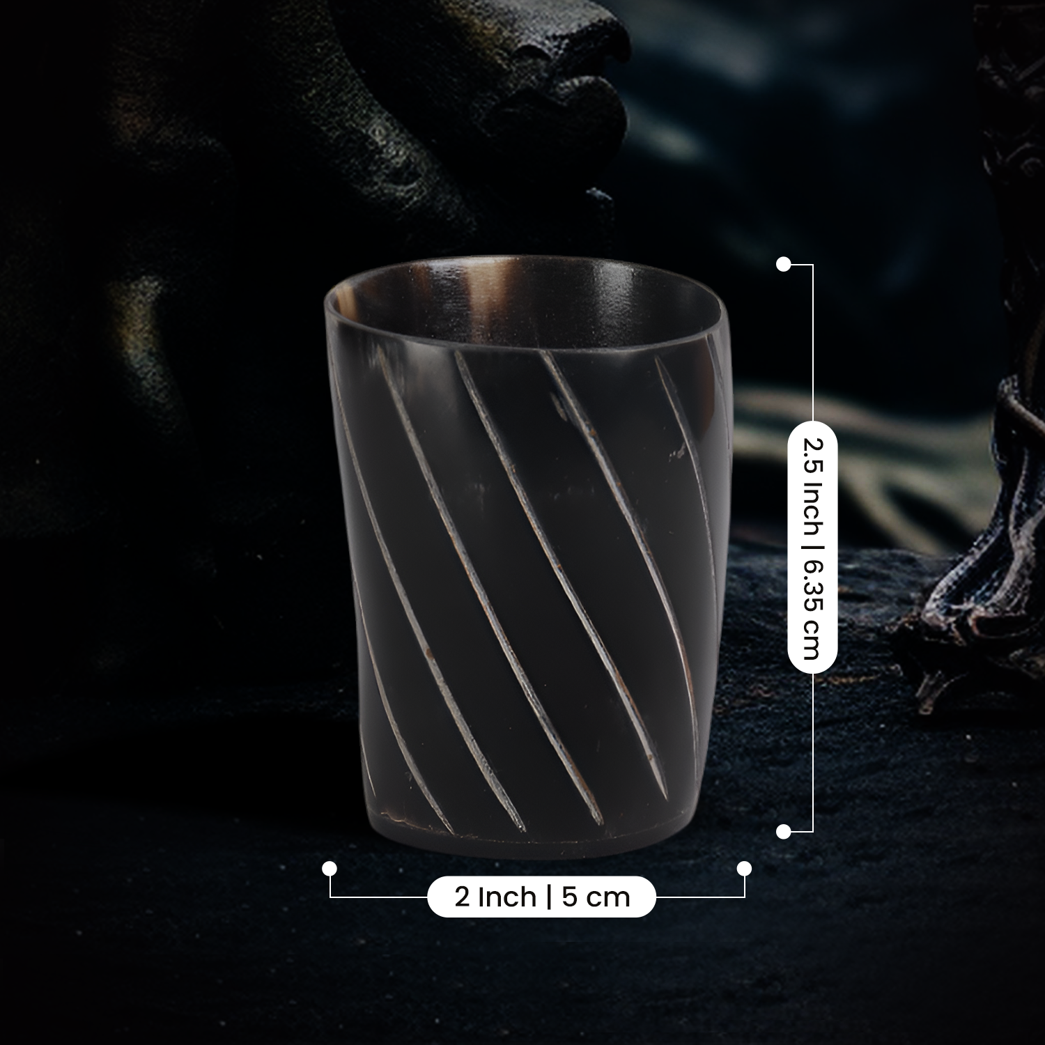 Horn Whiskey Shot Glasses Pack (4,8 & 12) – Hold Up to 6.5oz, Crisscross
