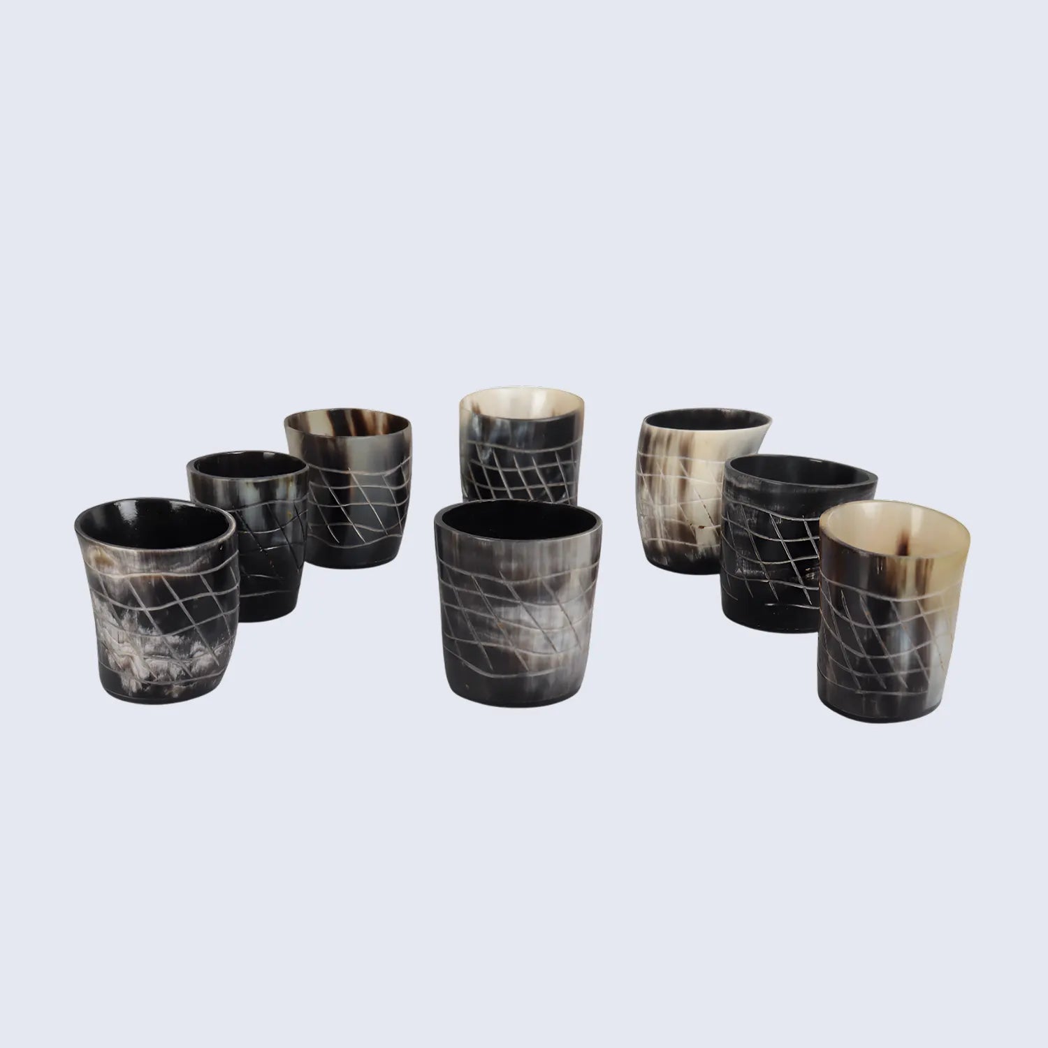 Horn Whiskey Shot Glasses Pack (4,8 & 12) – Hold Up to 6.5oz, Web