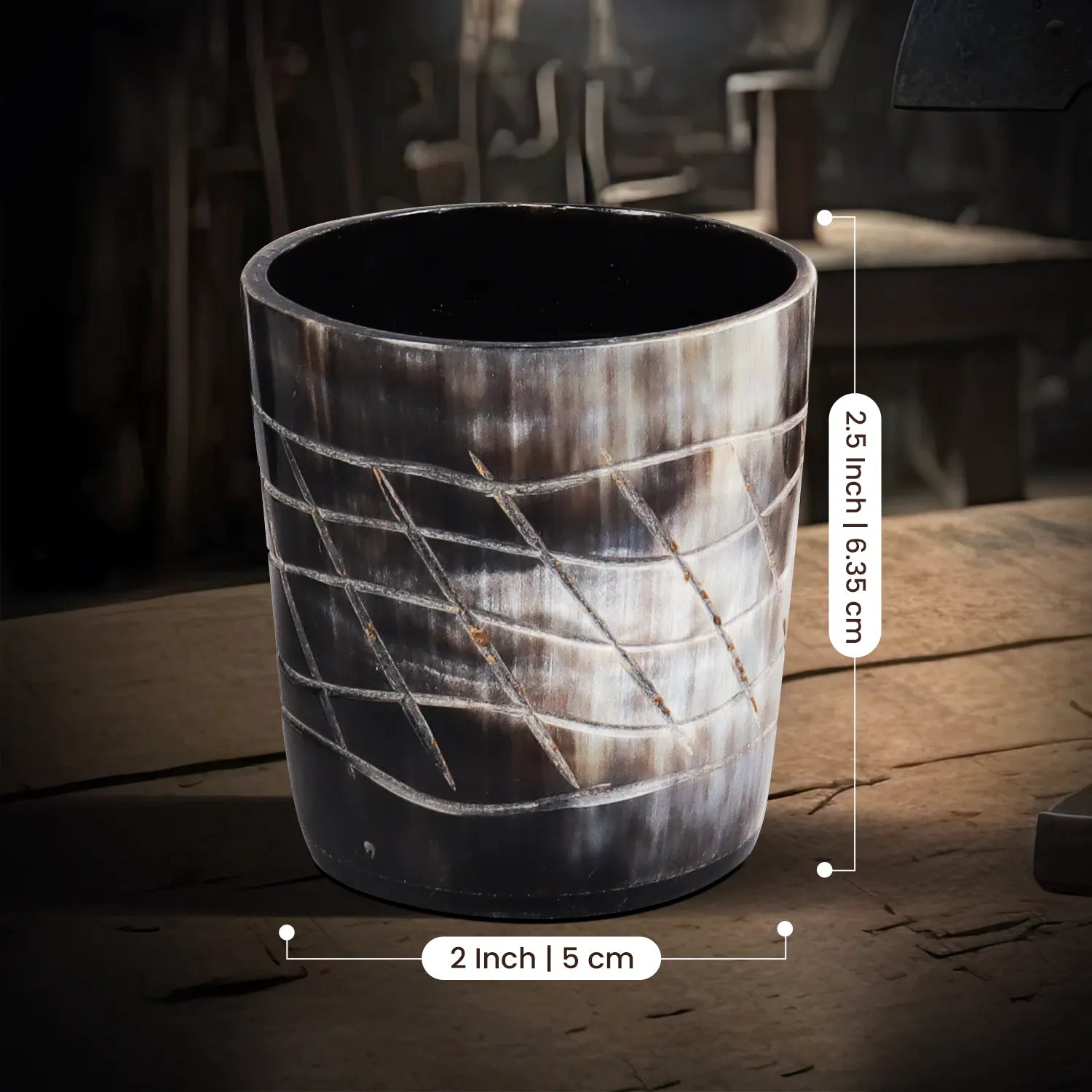Horn Whiskey Shot Glasses Pack (4,8 & 12) – Hold Up to 6.5oz, Web