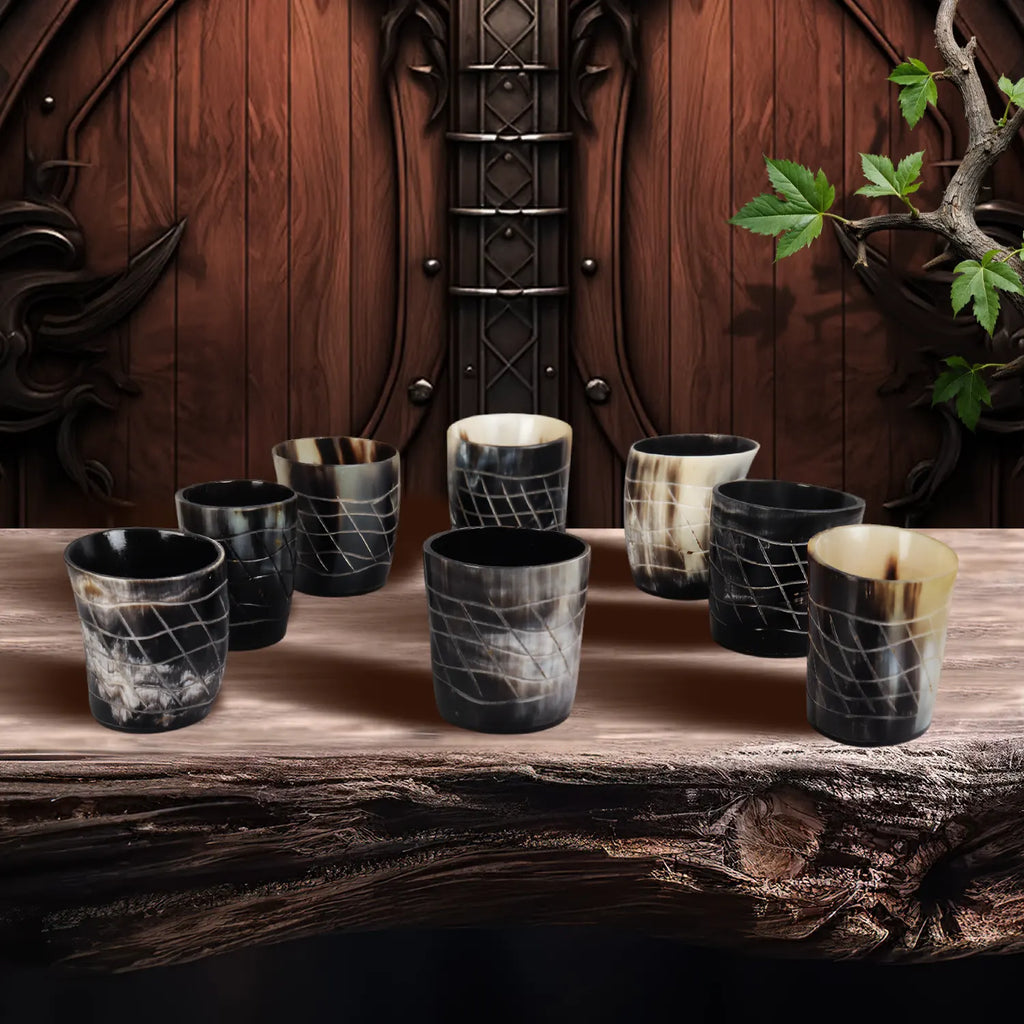 Horn Whiskey Shot Glasses Pack (4,8 & 12) – Hold Up to 6.5oz, Web