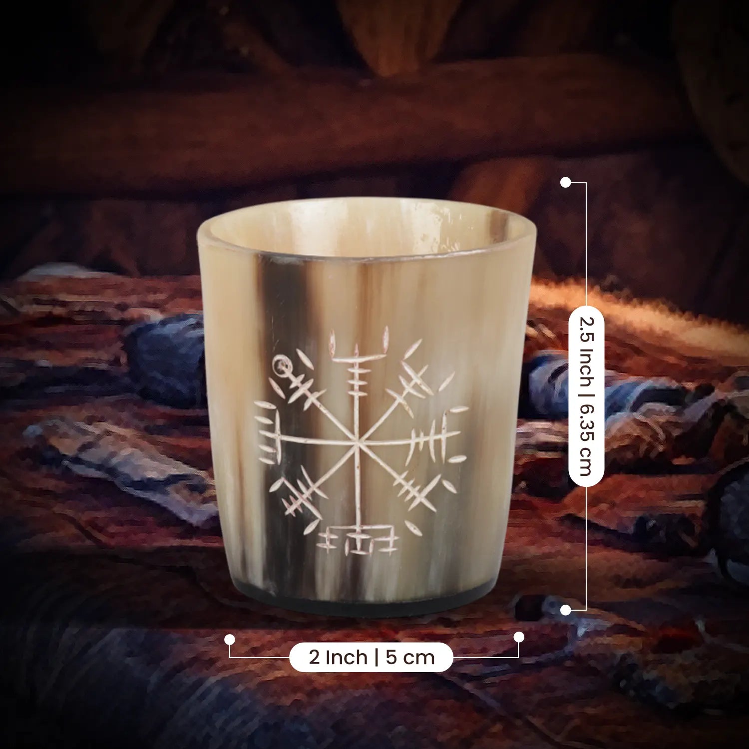 Horn Whiskey Shot Glasses Pack (4,8 & 12) – Hold Up to 6.5oz, Wayfinder