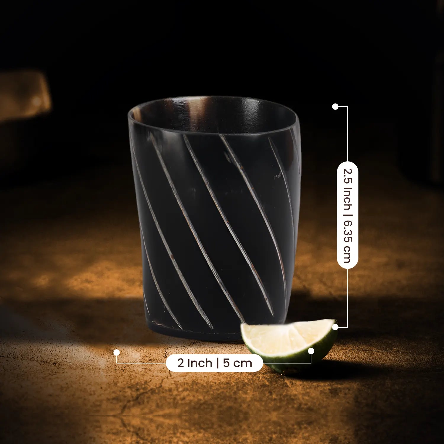 Horn Whiskey Shot Glasses Pack (4,8 & 12) – Hold Up to 6.5oz, Twist