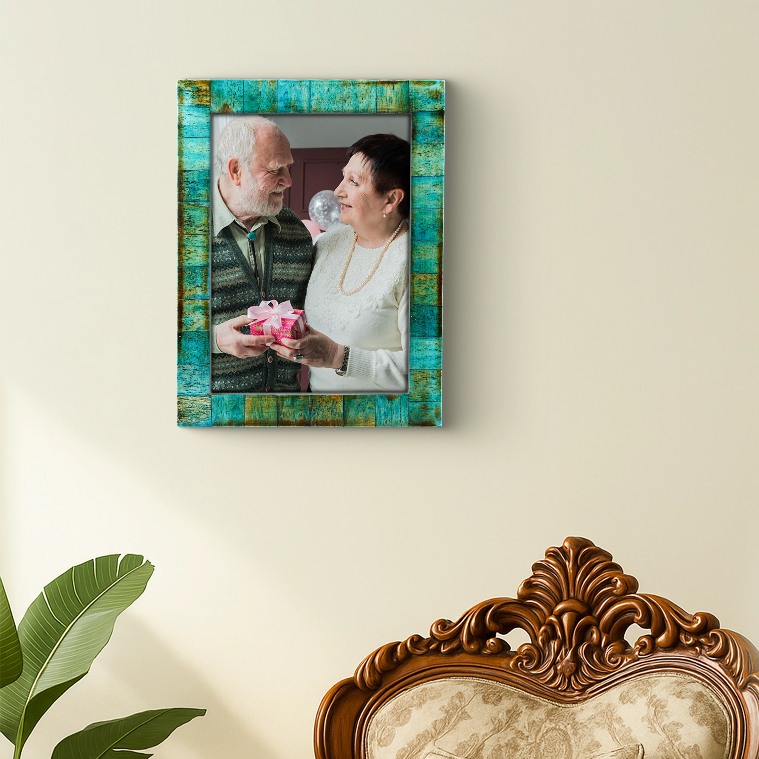 Picture Frames Verdigris Bone Inlay Collection in 3 Sizes