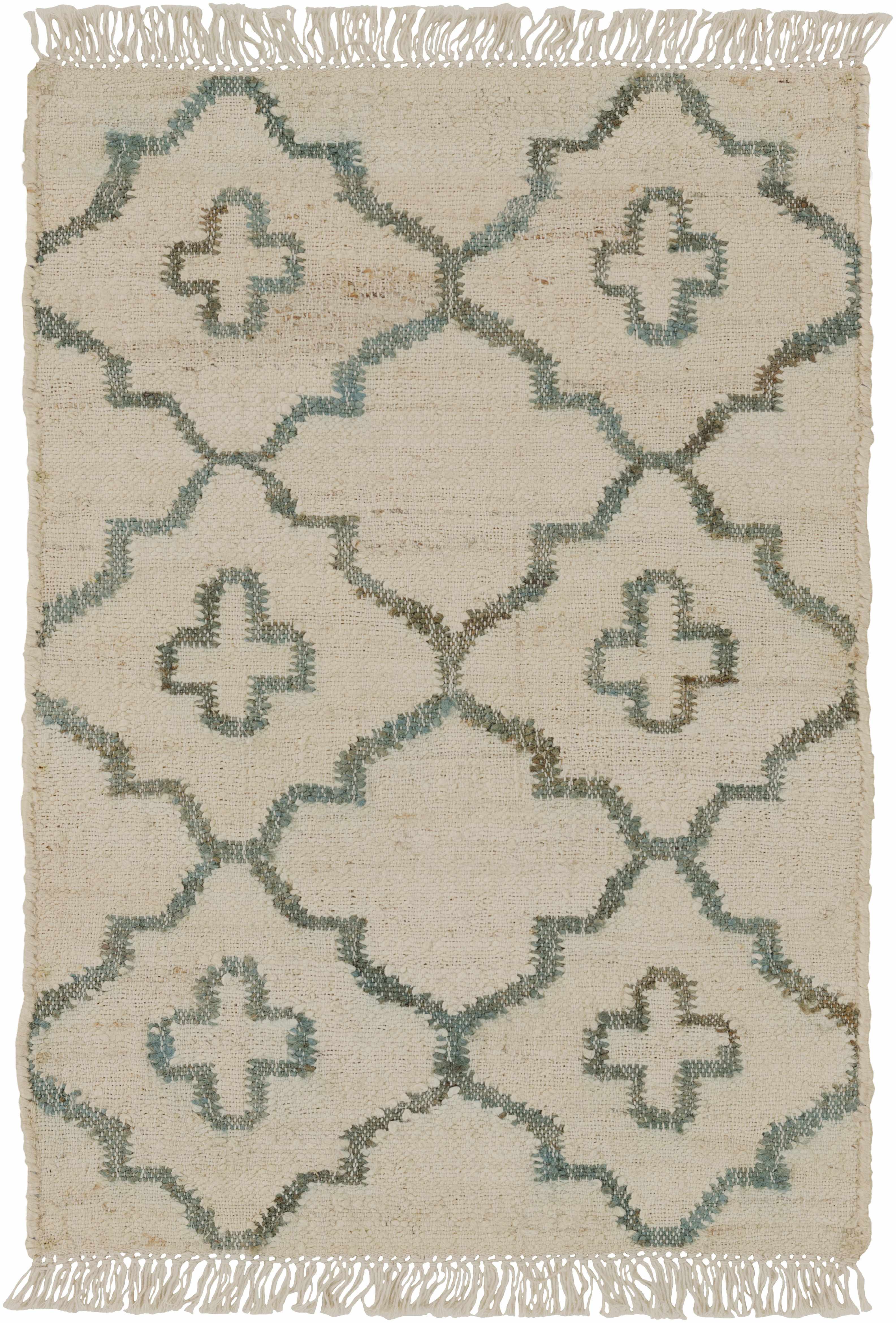 Coffeyville Handcrafted Fringed Jute Carpet - Clearance