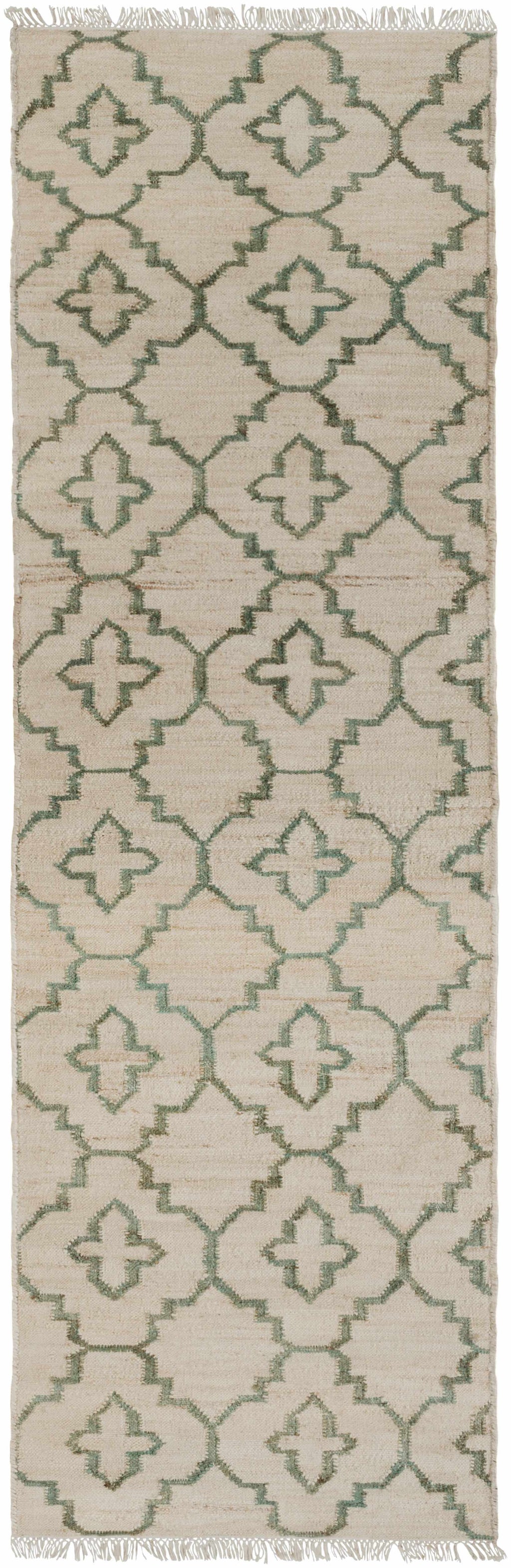 Coffeyville Handcrafted Fringed Jute Carpet - Clearance