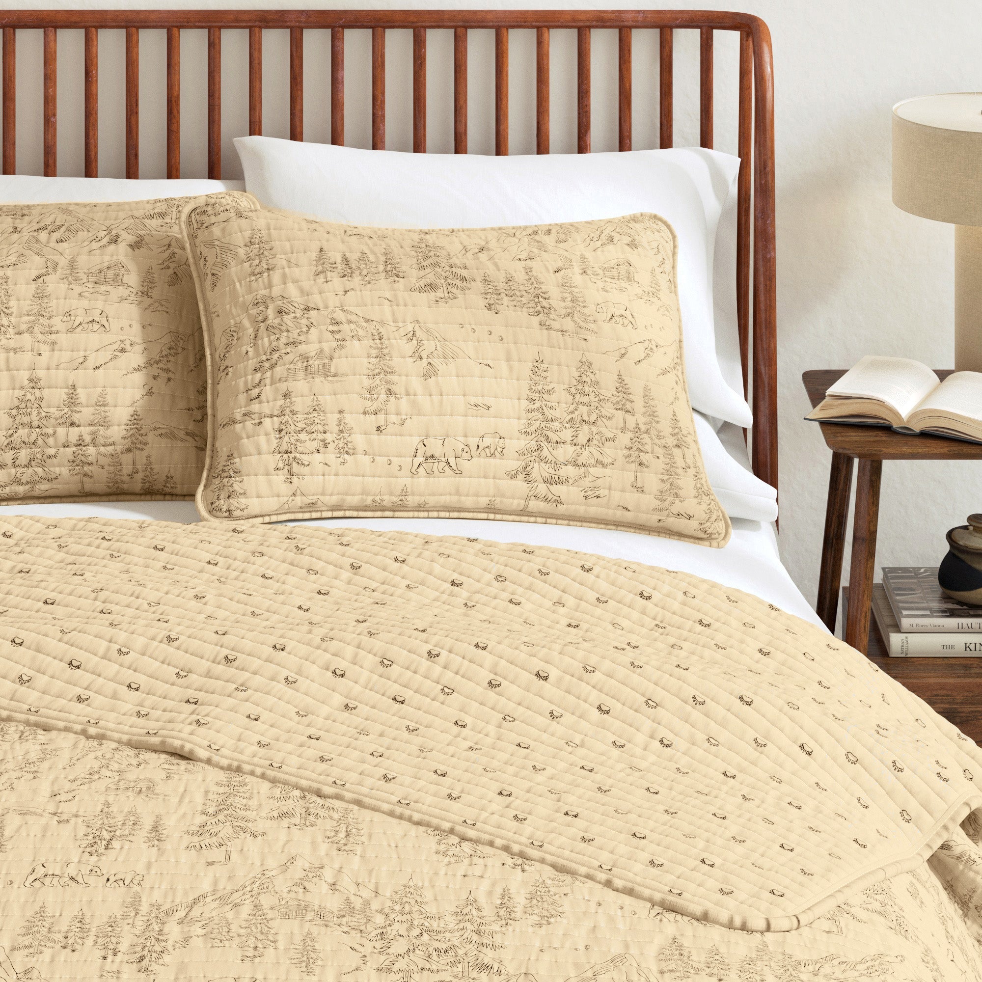 3 Piece Lodge Printed Quilt - Moonlight Ridge