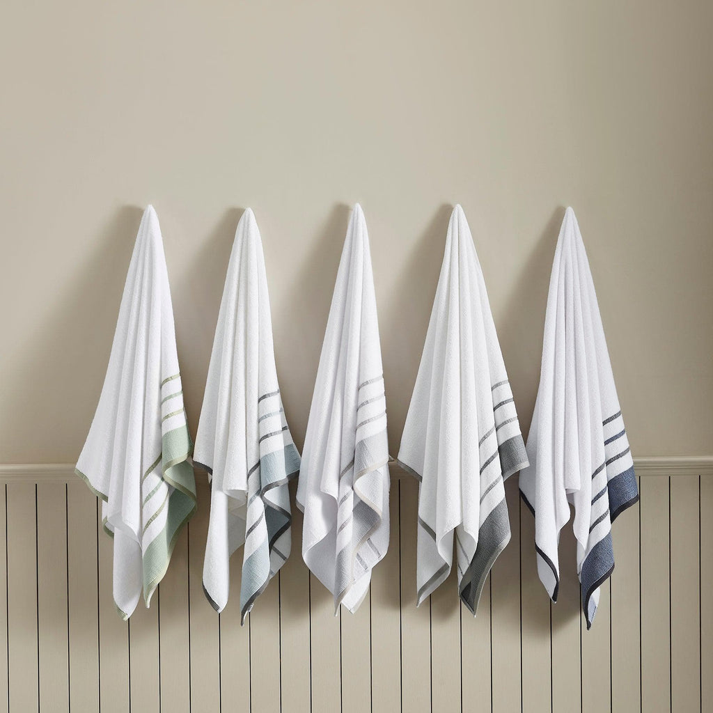 Decorative Cotton Stripe Bath Towel Set - Noelle Collection