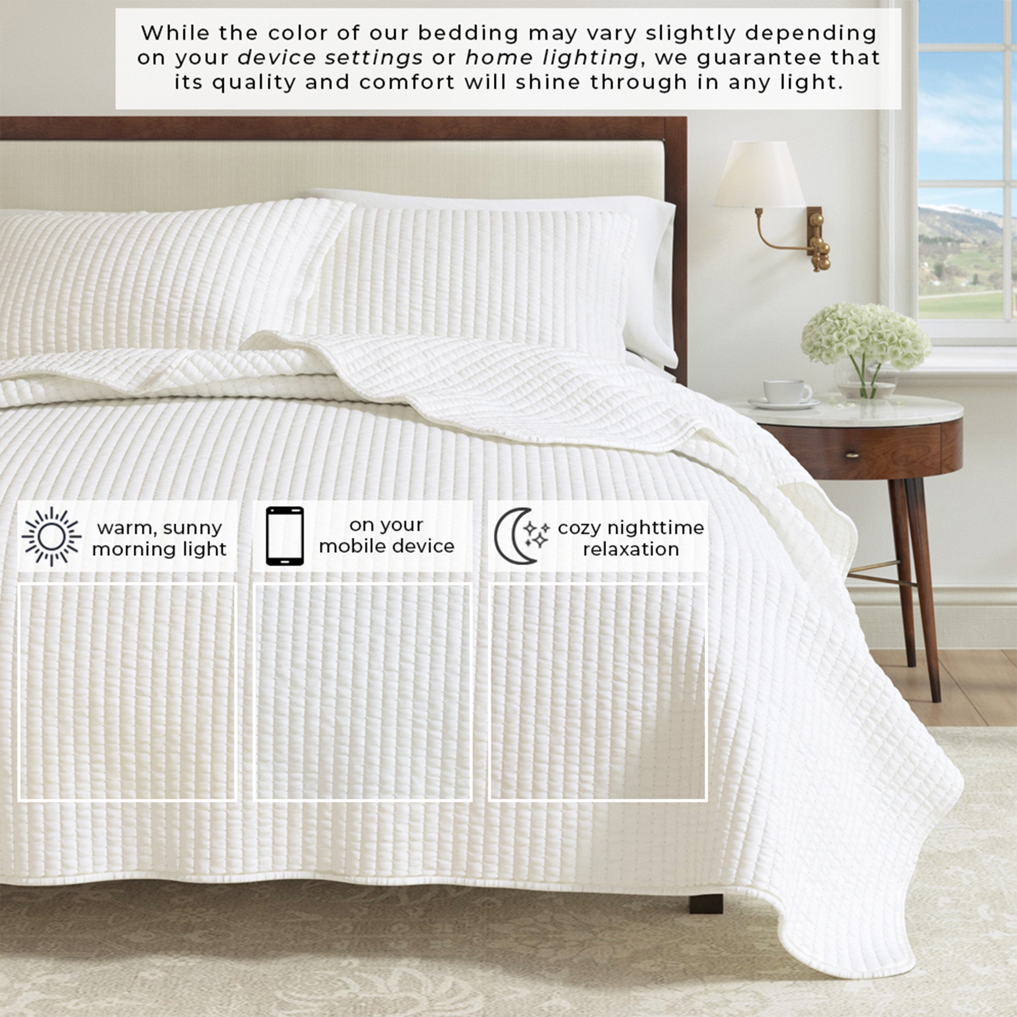 3-Piece Solid Quilt - Alicia Collection