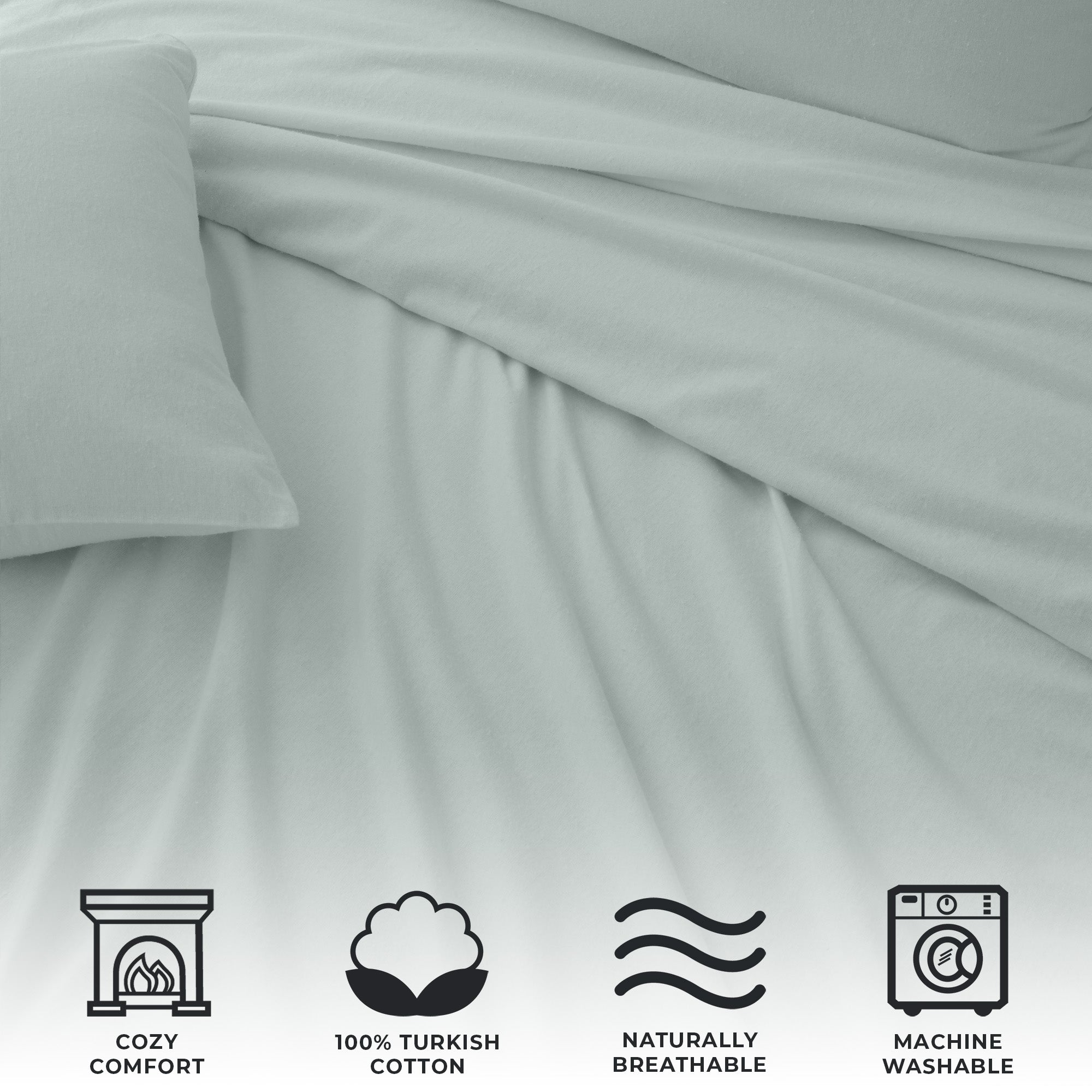 4-Piece Turkish Cotton Flannel Sheet - Raye Collection