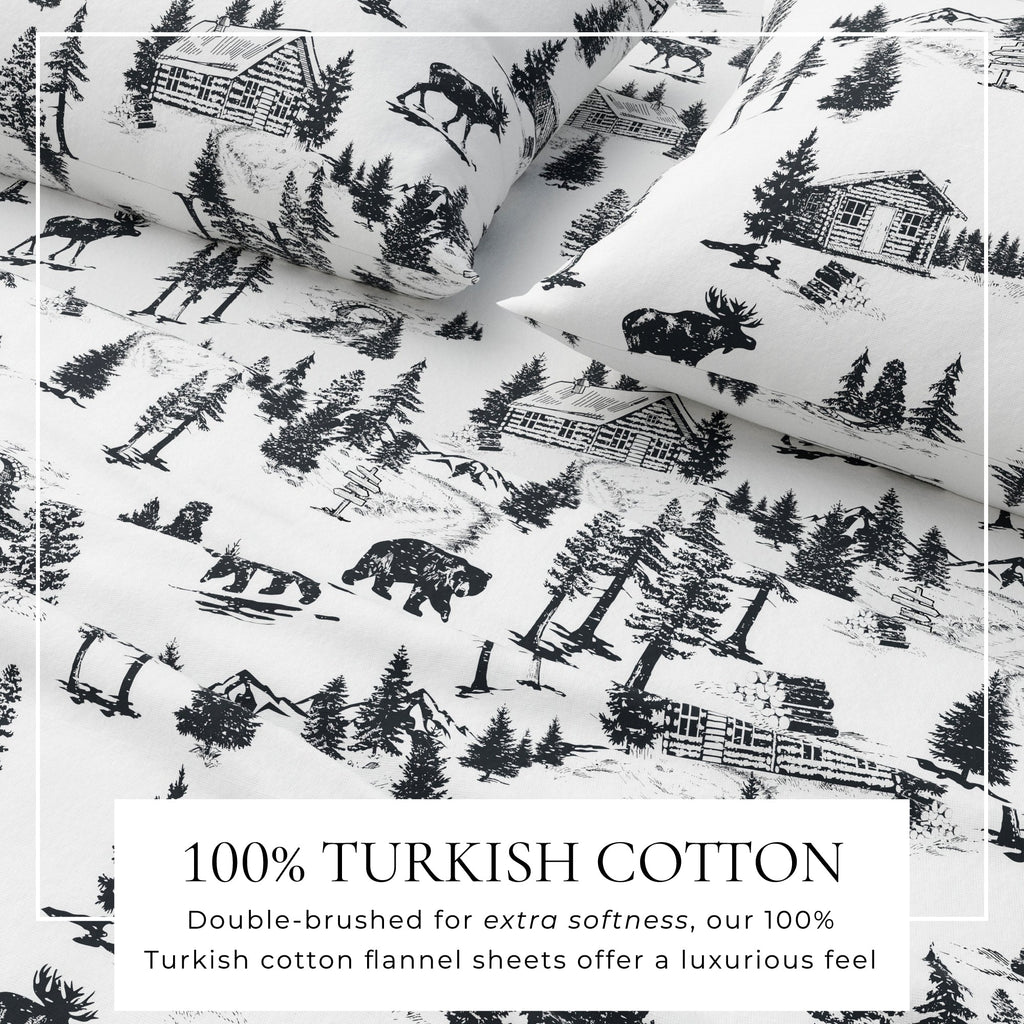 4-Piece Turkish Cotton Flannel Sheet - Lakeview Collection