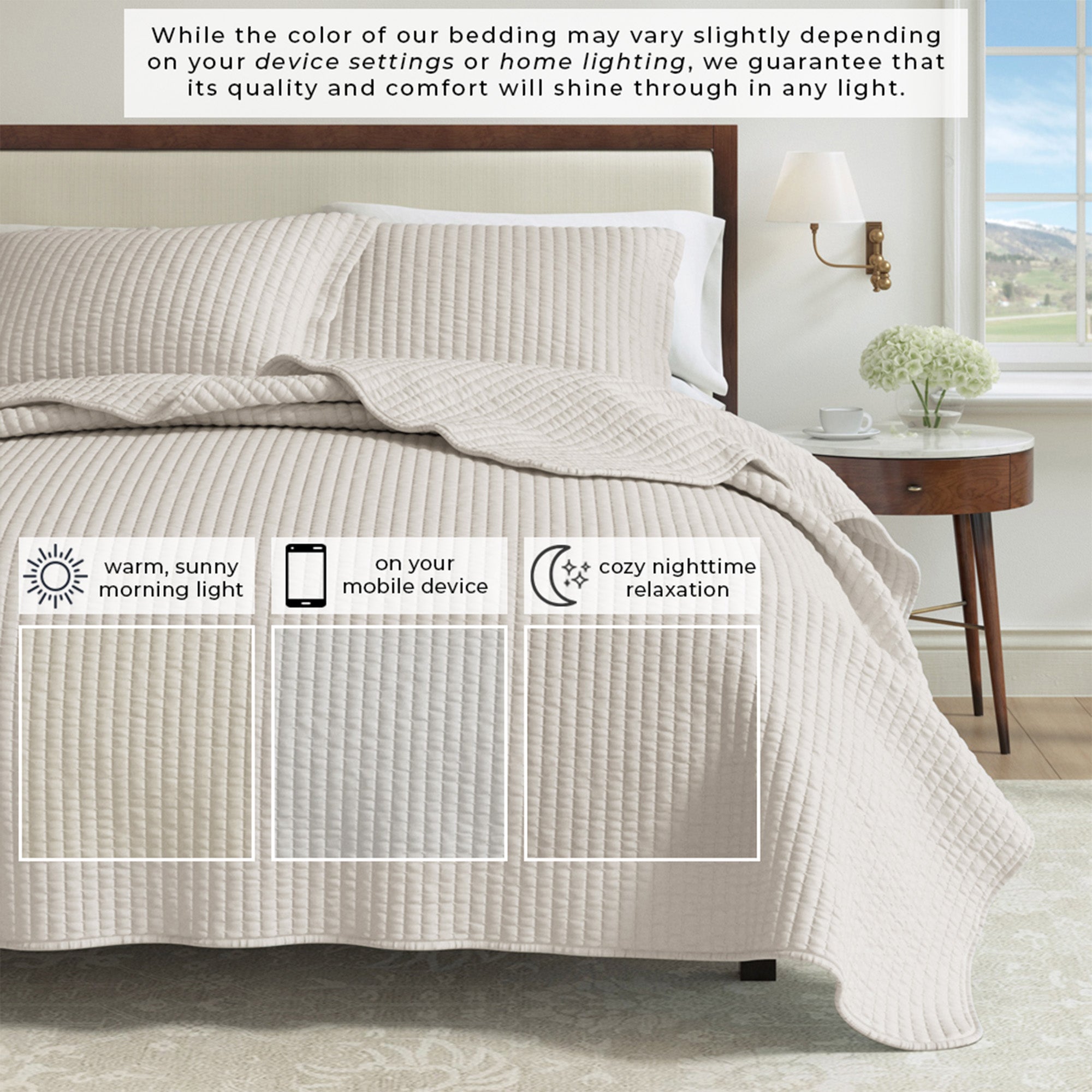 3-Piece Solid Quilt - Alicia Collection