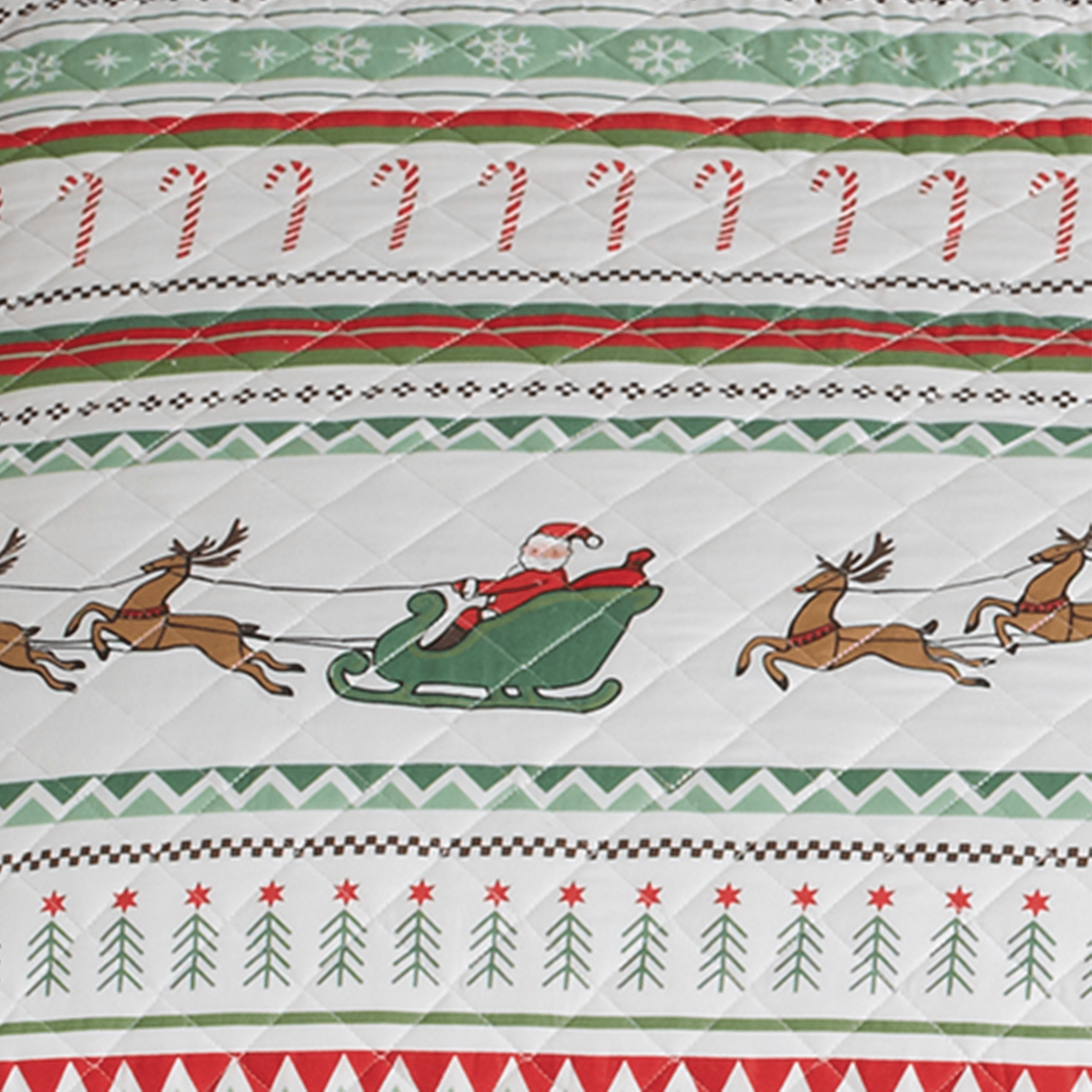 3-Piece Christmas Quilt - Festive Collection