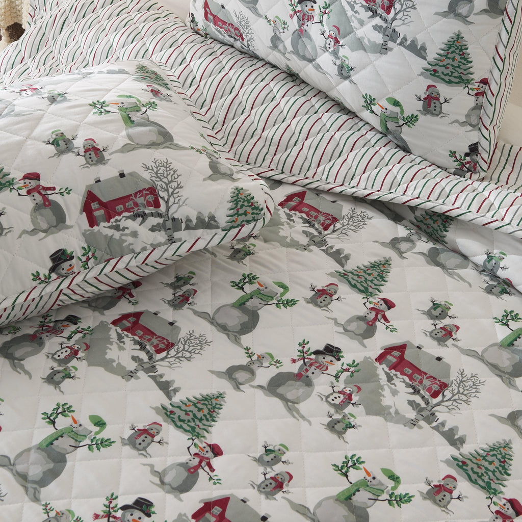 3 Piece Holiday Printed Quilt - Alfie Collection
