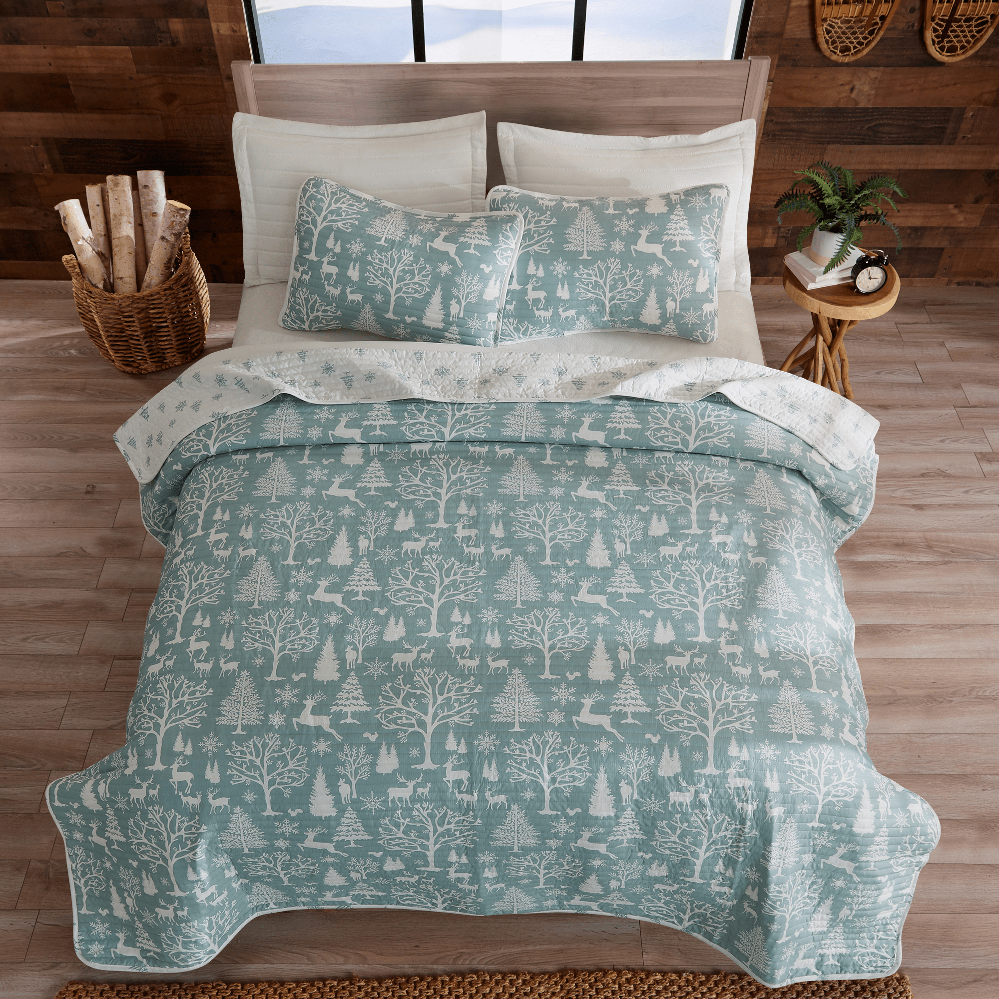 3 Piece Lodge Woods Quilt - Winter Solstice Collection