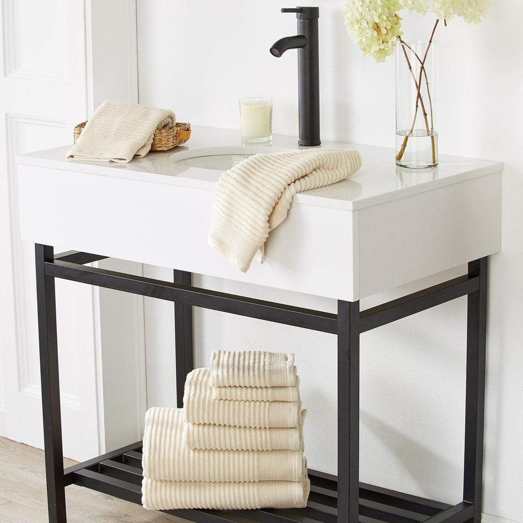 4 Pack Ribbed Hand Towels - Rori Collection