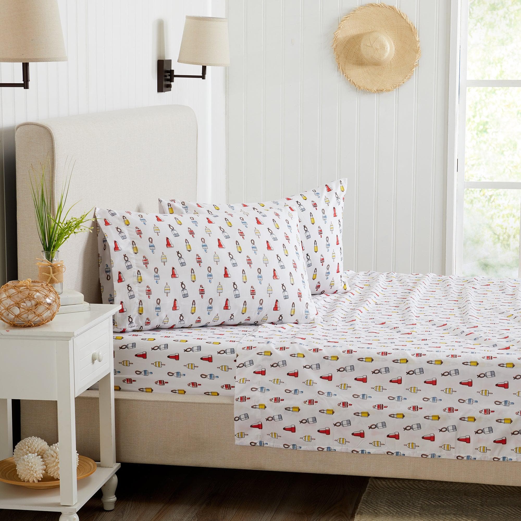 4-Piece Coastal Microfiber Sheet Set - Nantucket Collection