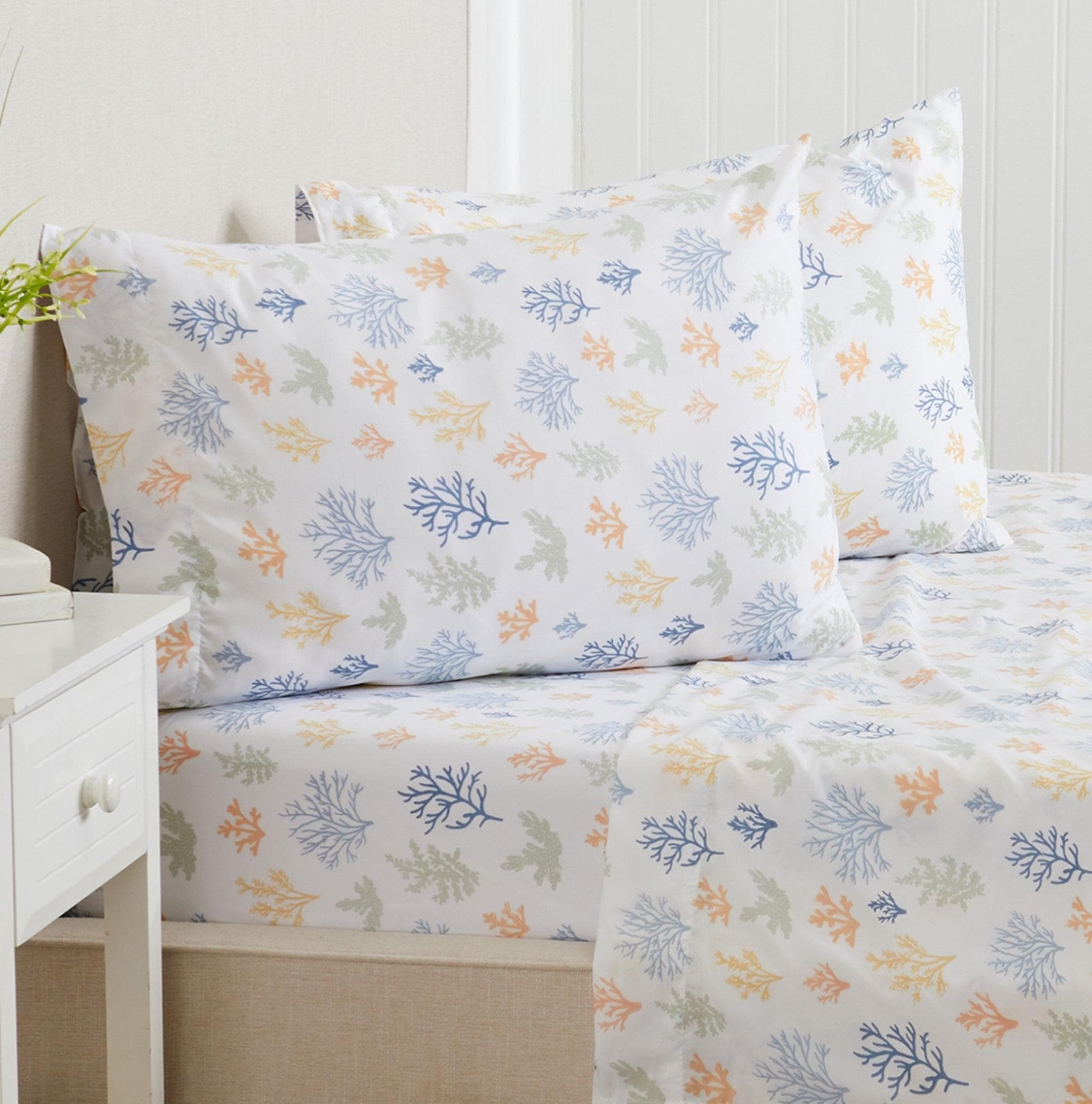 4-Piece Coastal Microfiber Sheet Set - Nantucket Collection