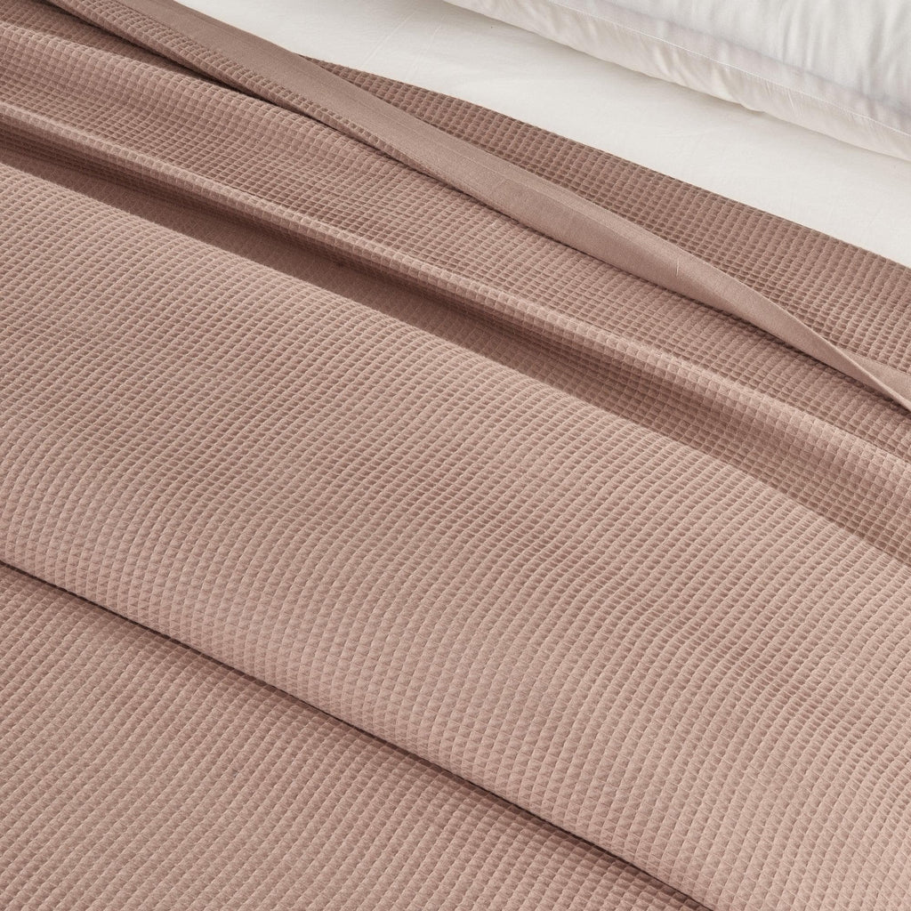 100% Cotton Small Waffle Weave Blanket - Hazel Collection