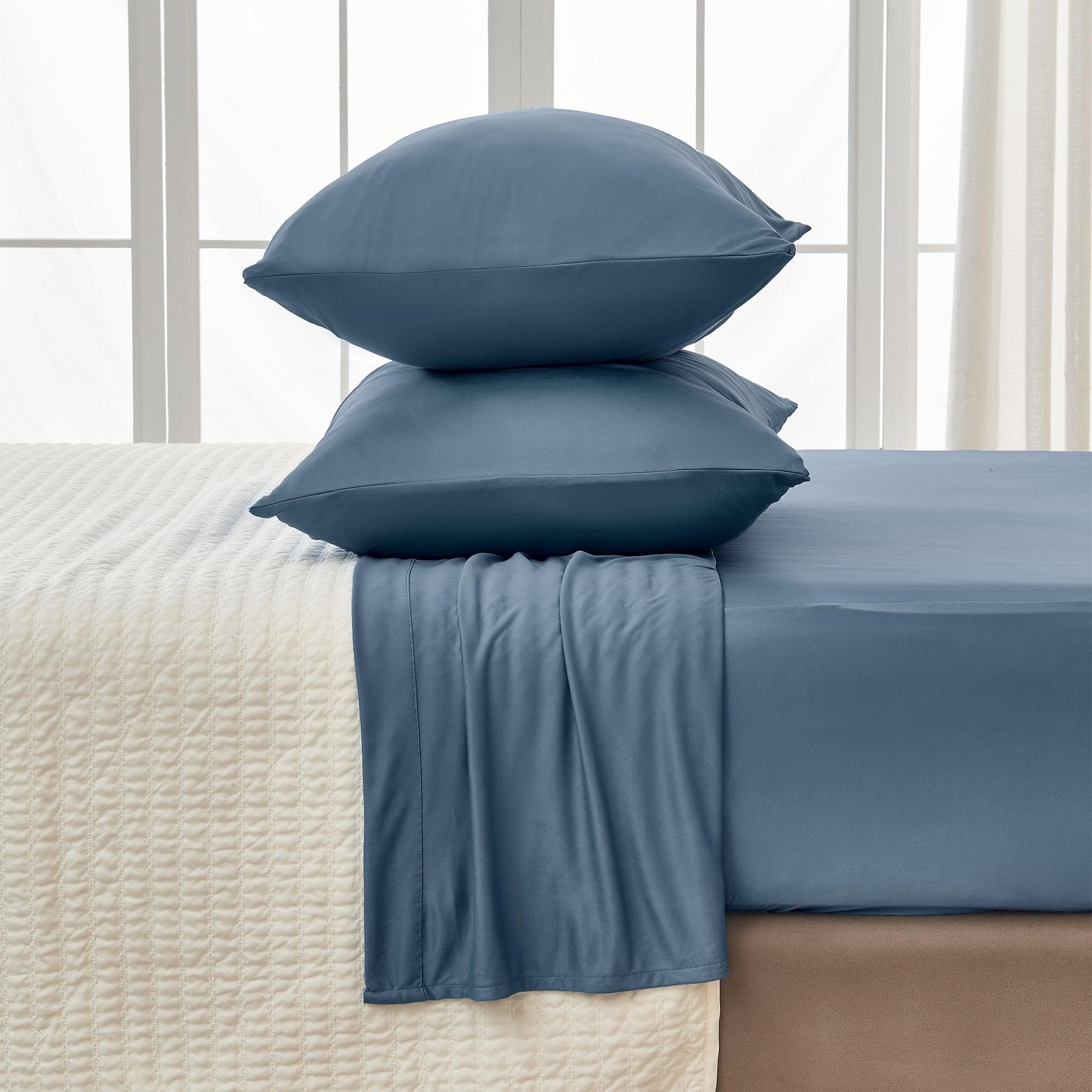4-Piece Interlock Microfiber Sheet Set - Mackenna Collection