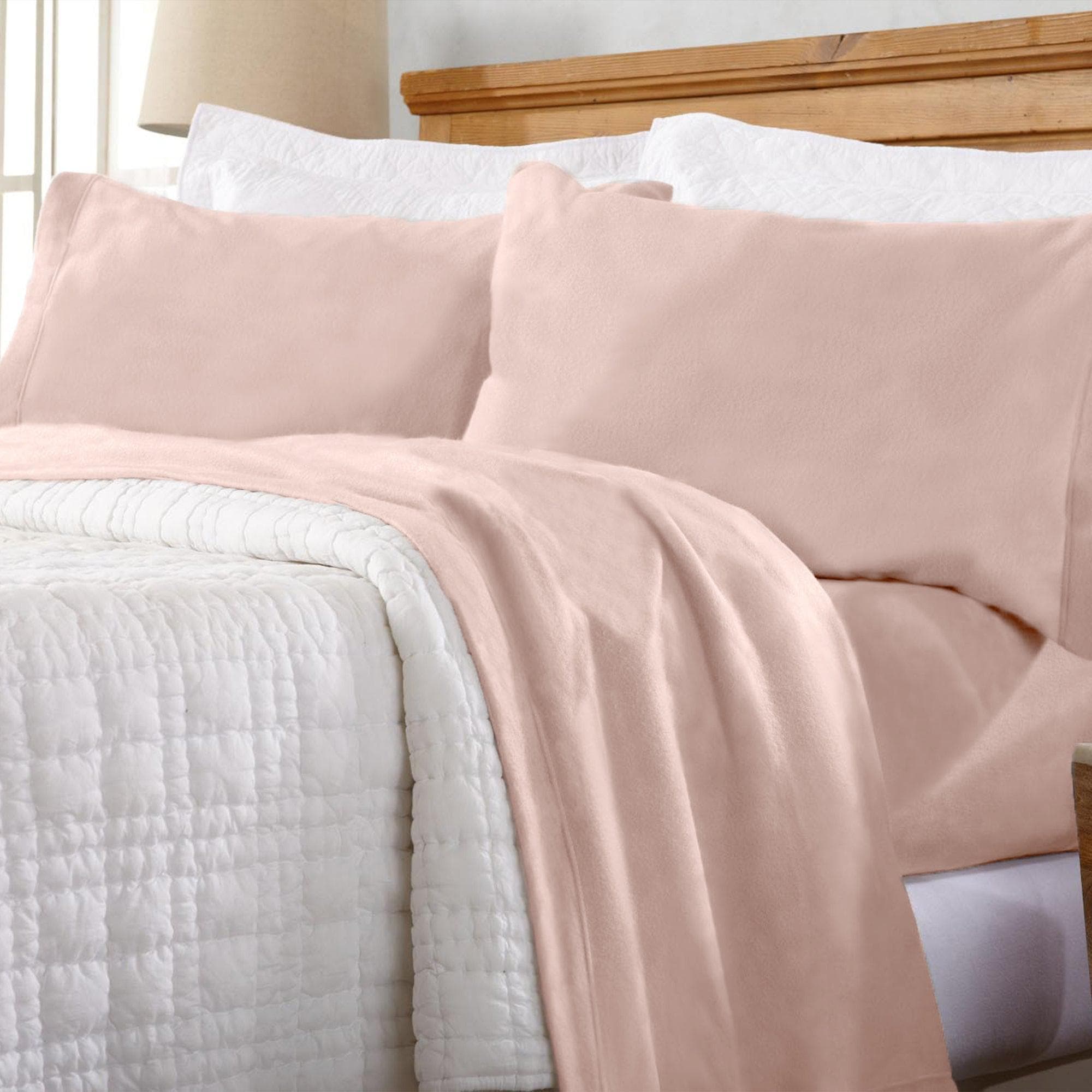 4-Piece Solid Fleece Sheet - Christina Collection