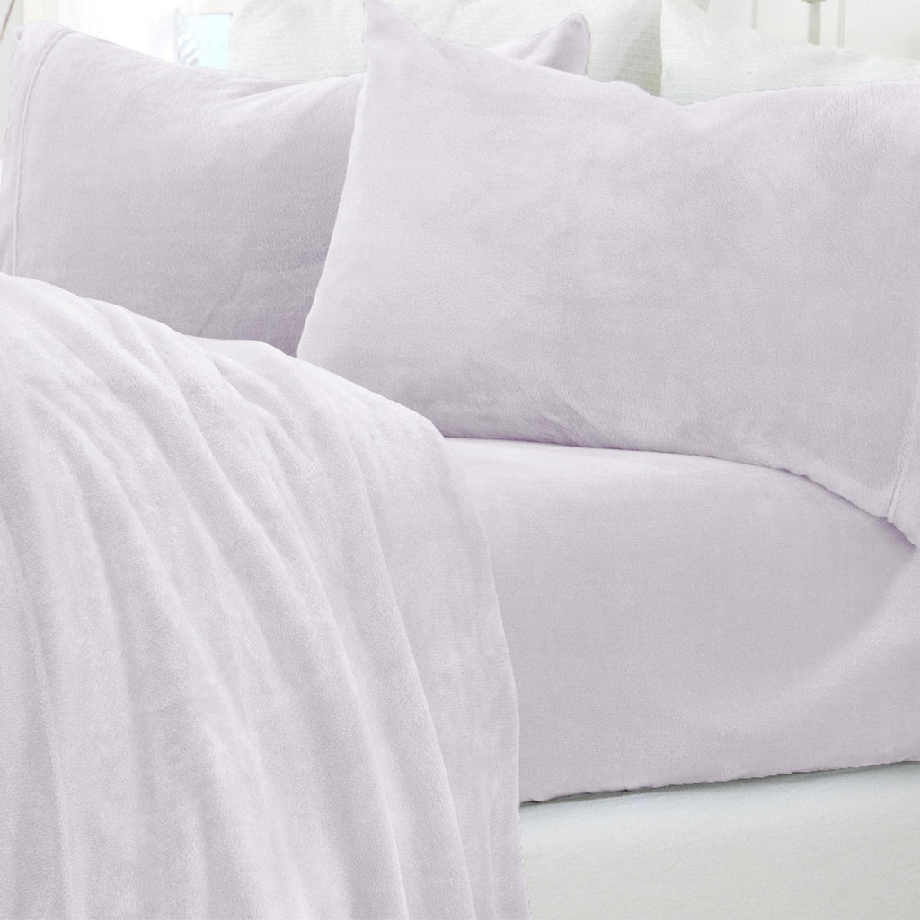 4-Piece Solid Plush Sheet - Velvet Luxe Collection