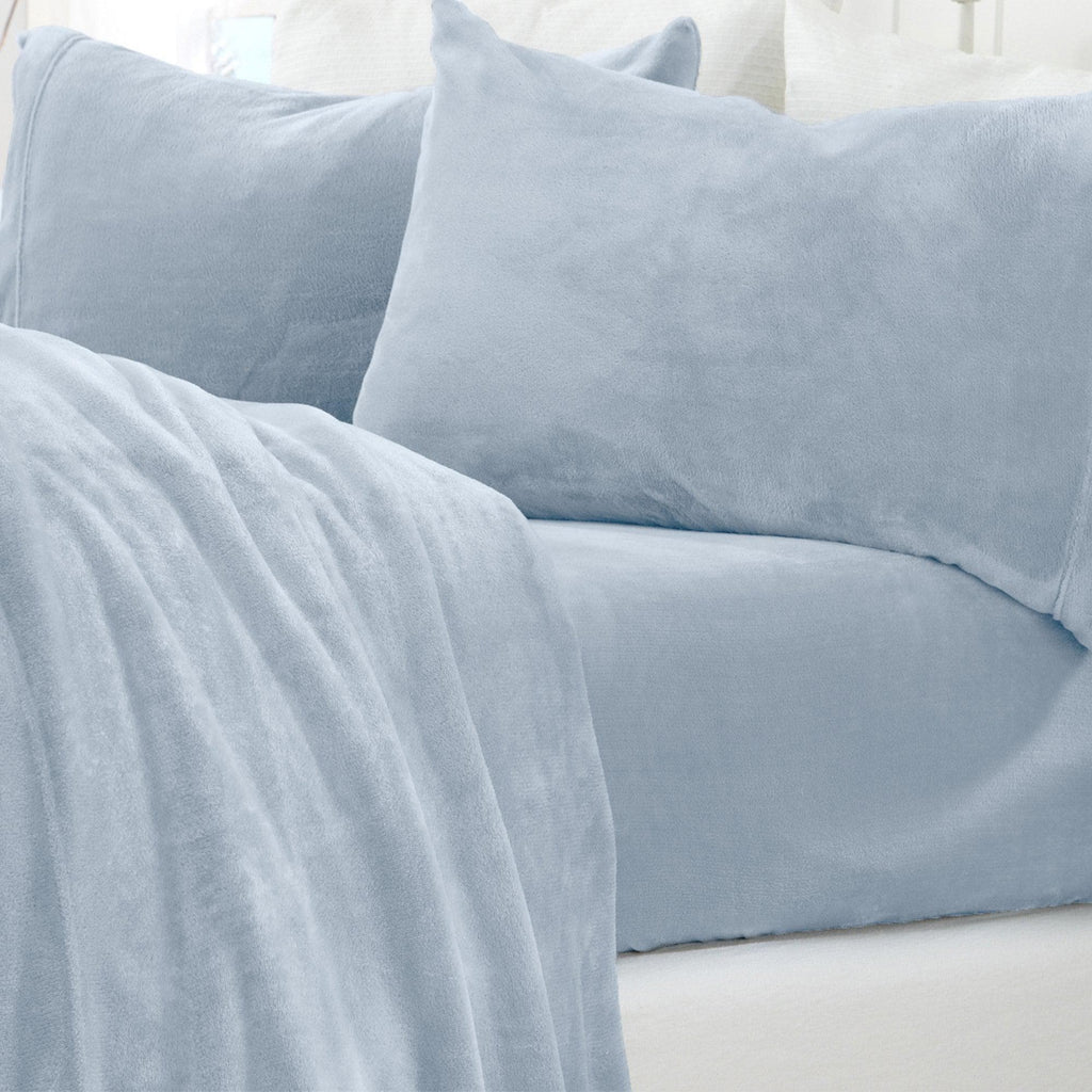 4-Piece Solid Plush Sheet - Velvet Luxe Collection