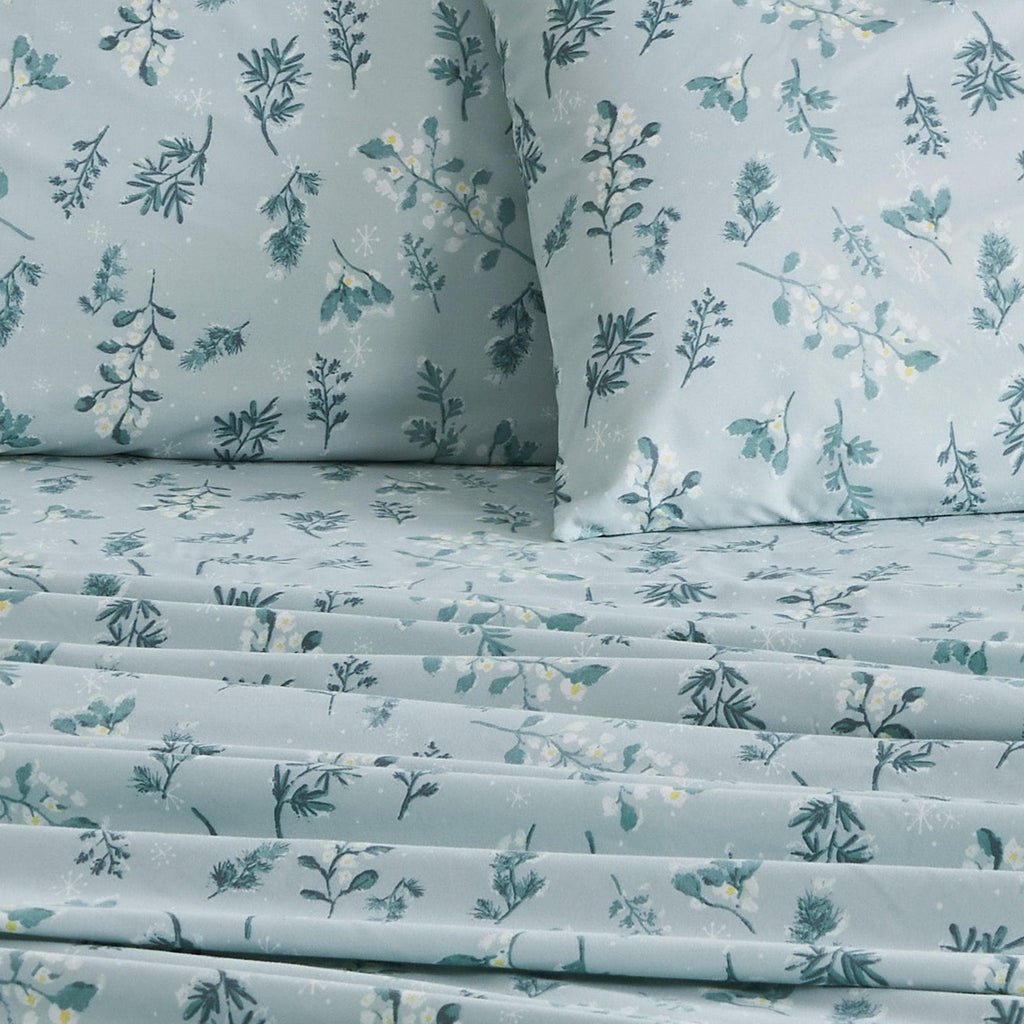 4 Piece Watercolor Floral Microfiber Sheet - Delia Collection