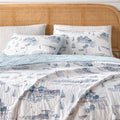 3-Piece Coastal Toile Quilt Set - Cape Elizabeth Collection