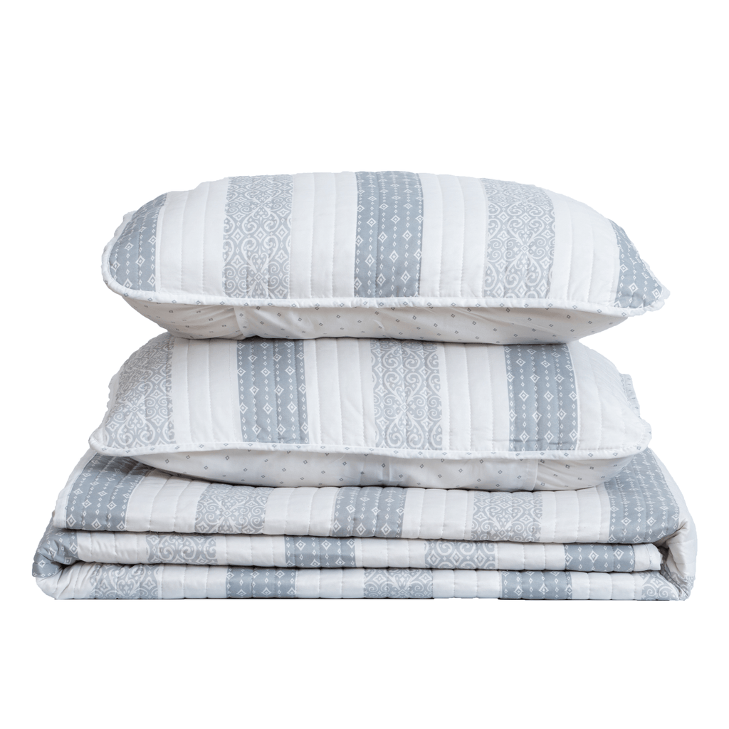 3-Piece Stripe Quilt - Adele Collection