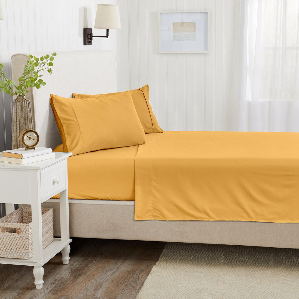 4 Piece Solid Microfiber Sheet - Amara Collection